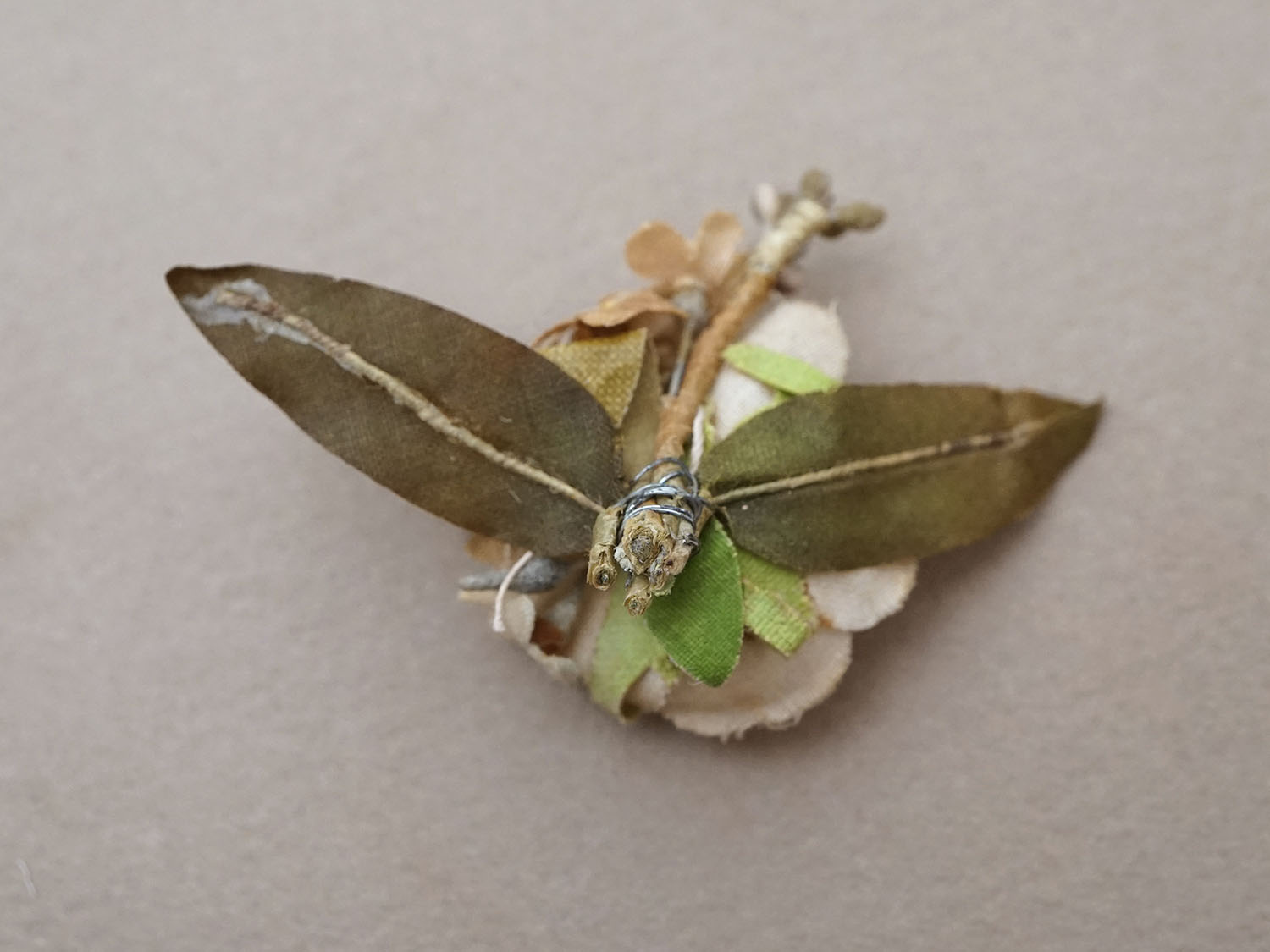 画像6: アンティーク 小さな布花 薔薇＆勿忘草 ドール用 (6)