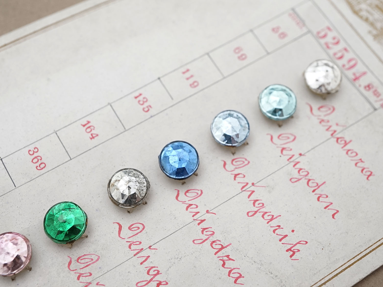 画像6: 19世紀末 アンティーク  サンプラー メタリック グラスストーン - AS & JHJS - (6)