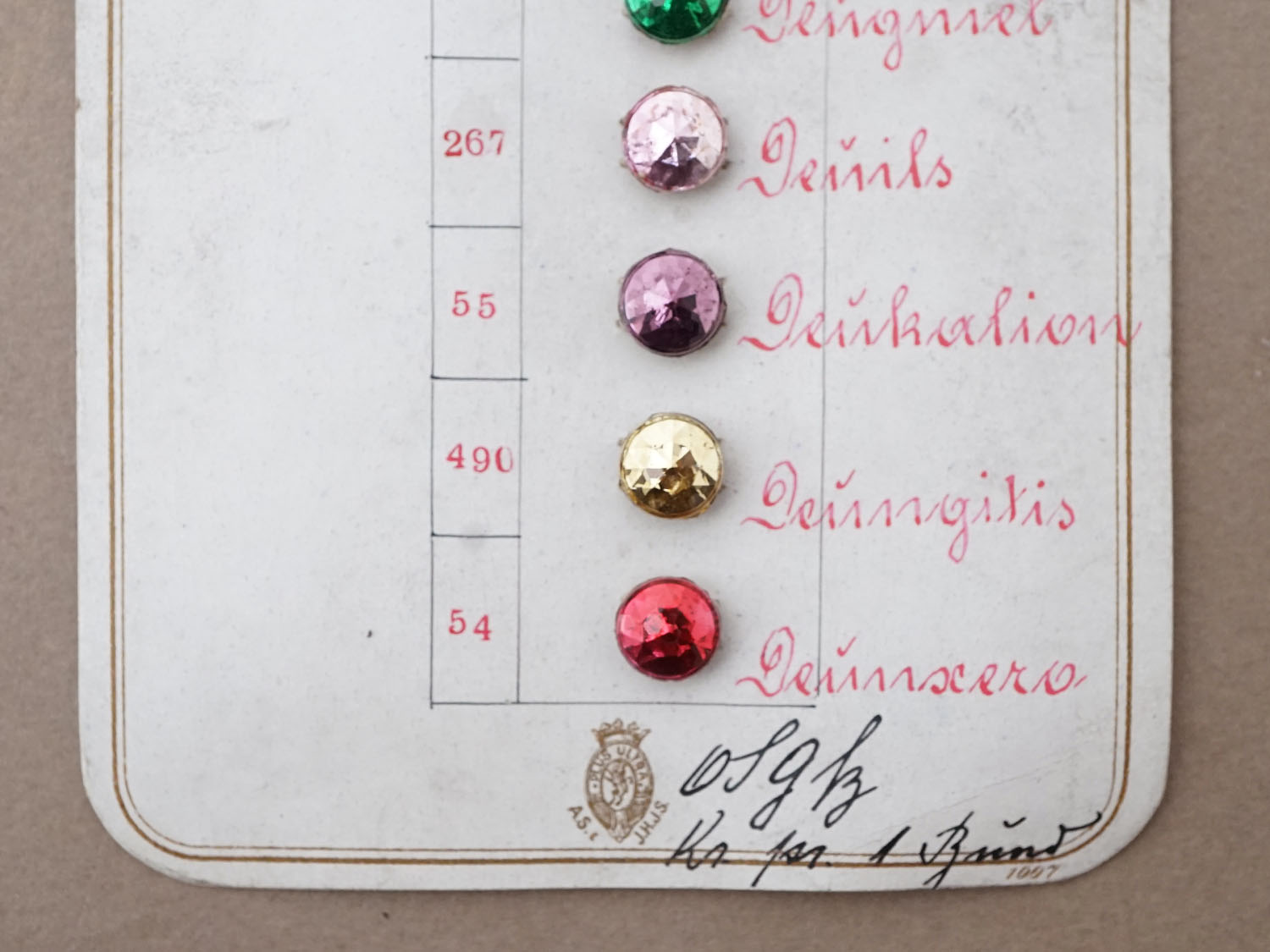 画像4: 19世紀末 アンティーク  サンプラー メタリック グラスストーン - AS & JHJS - (4)