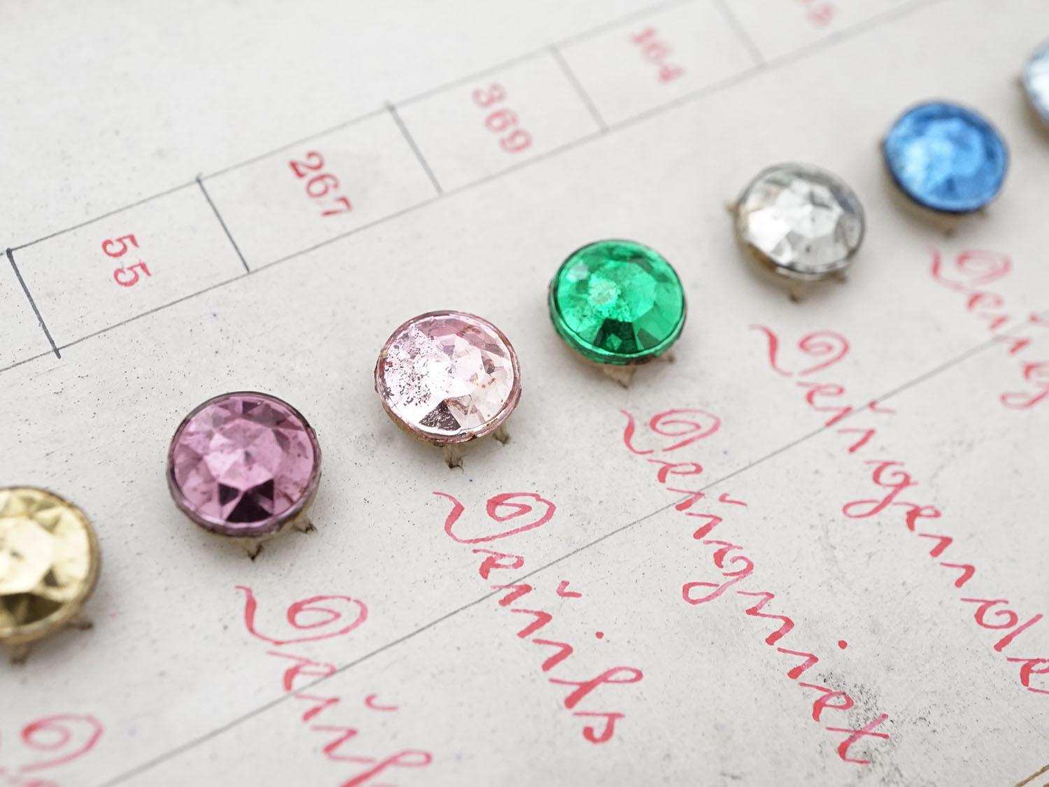 画像8: 19世紀末 アンティーク  サンプラー メタリック グラスストーン - AS & JHJS - (8)