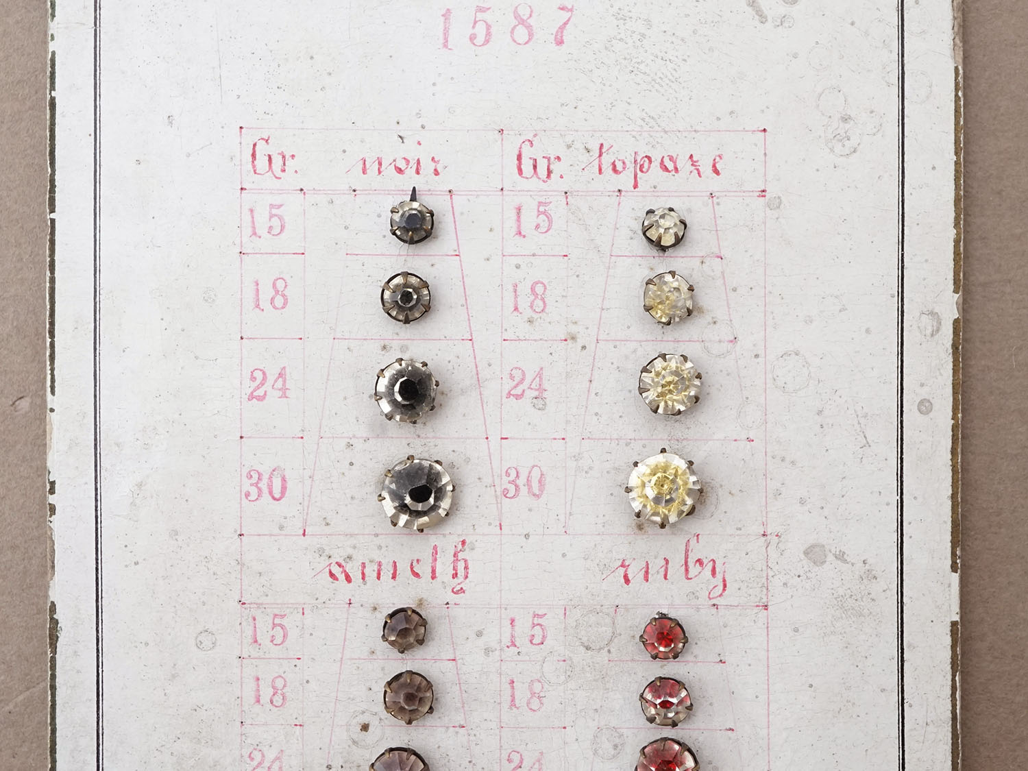 画像4: 19世紀末 アンティーク  サンプラー グラスストーン - AS & JHJS - (4)