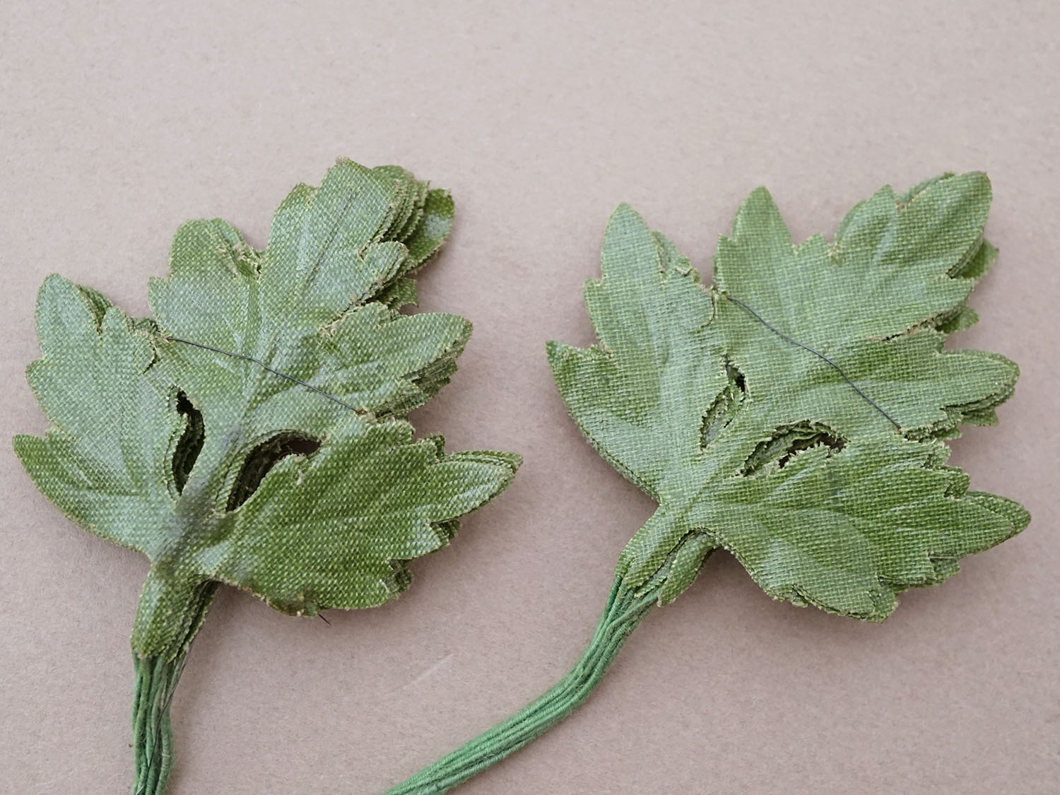 画像3: *蚤の市セット* アンティーク 布花用リーフのセット (3)