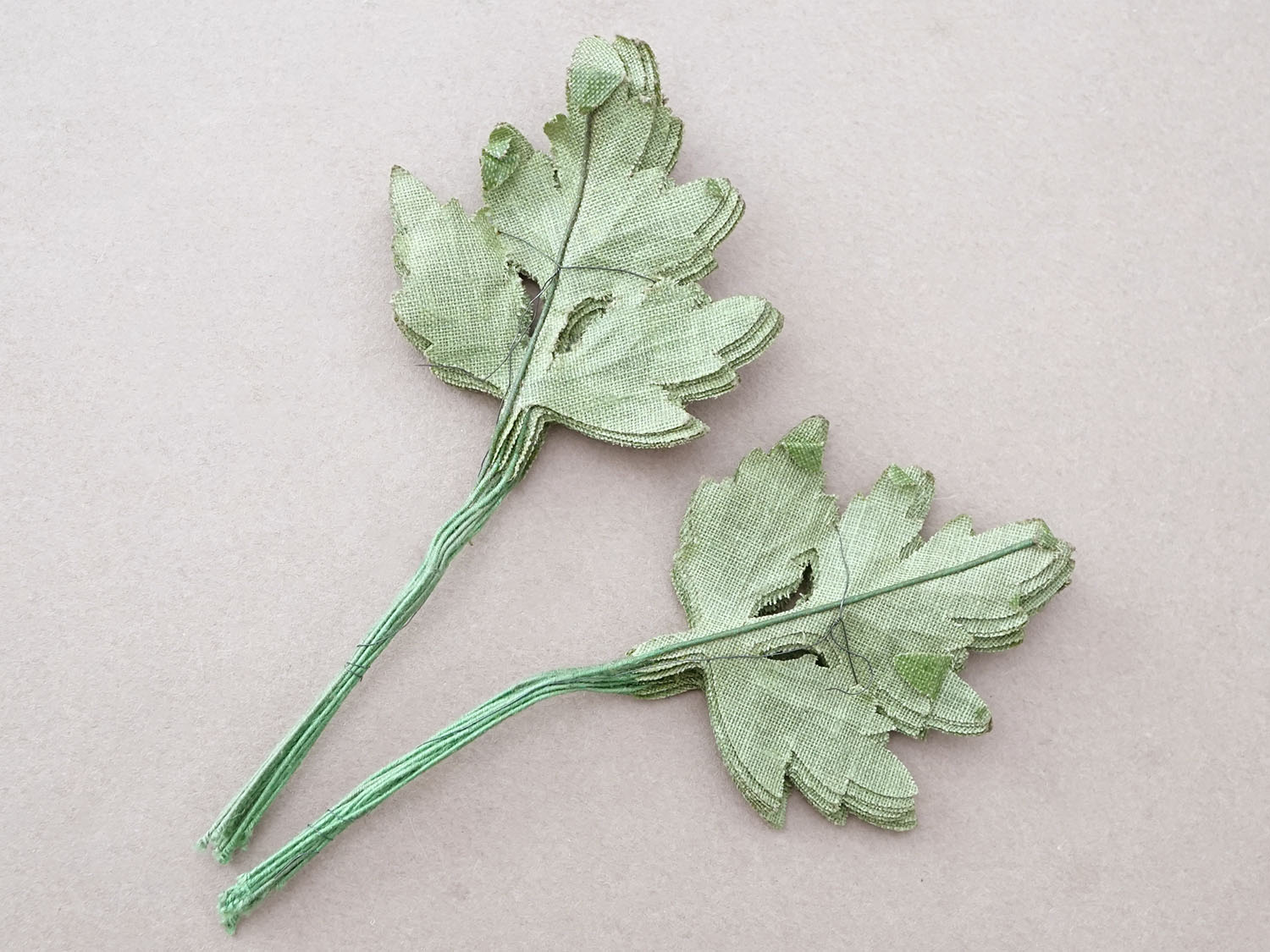 画像4: *蚤の市セット* アンティーク 布花用リーフのセット (4)