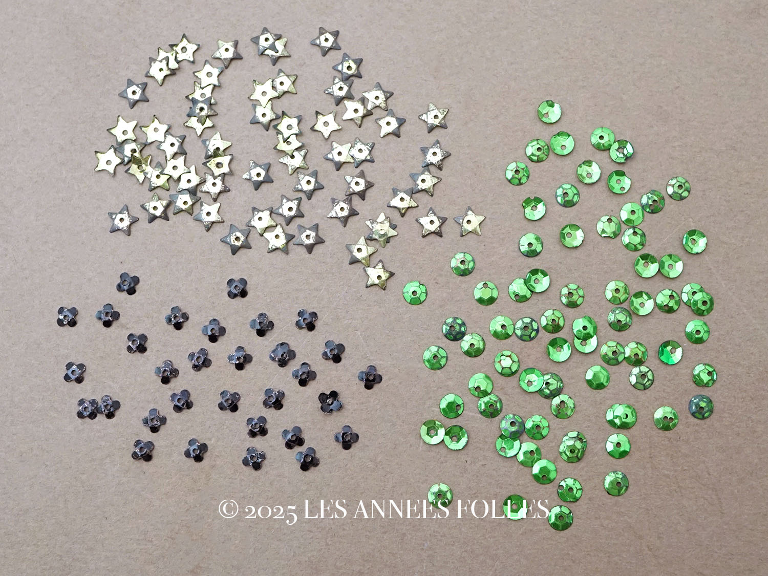 画像1: *蚤の市セット*アンティーク 19世紀 メタルスパンコール 3種のセット  (1)