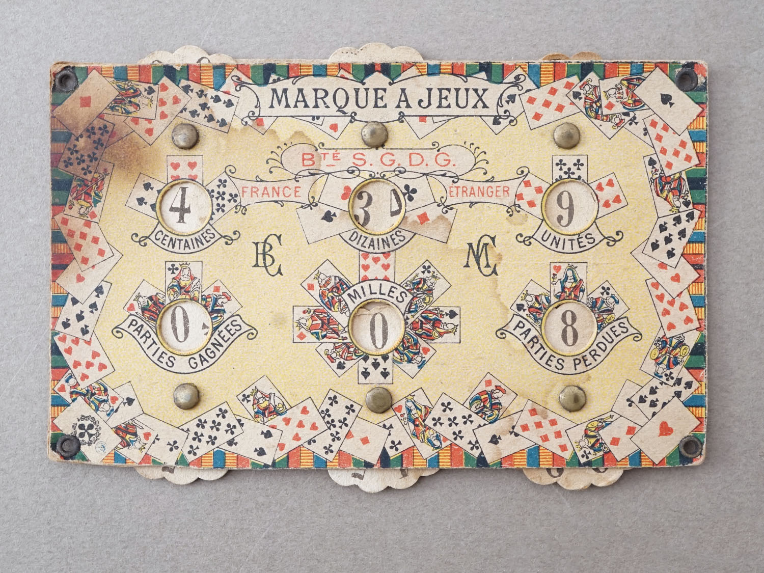 画像4: アンティーク トランプ柄のゲームカード MARQUE A JEUX (4)