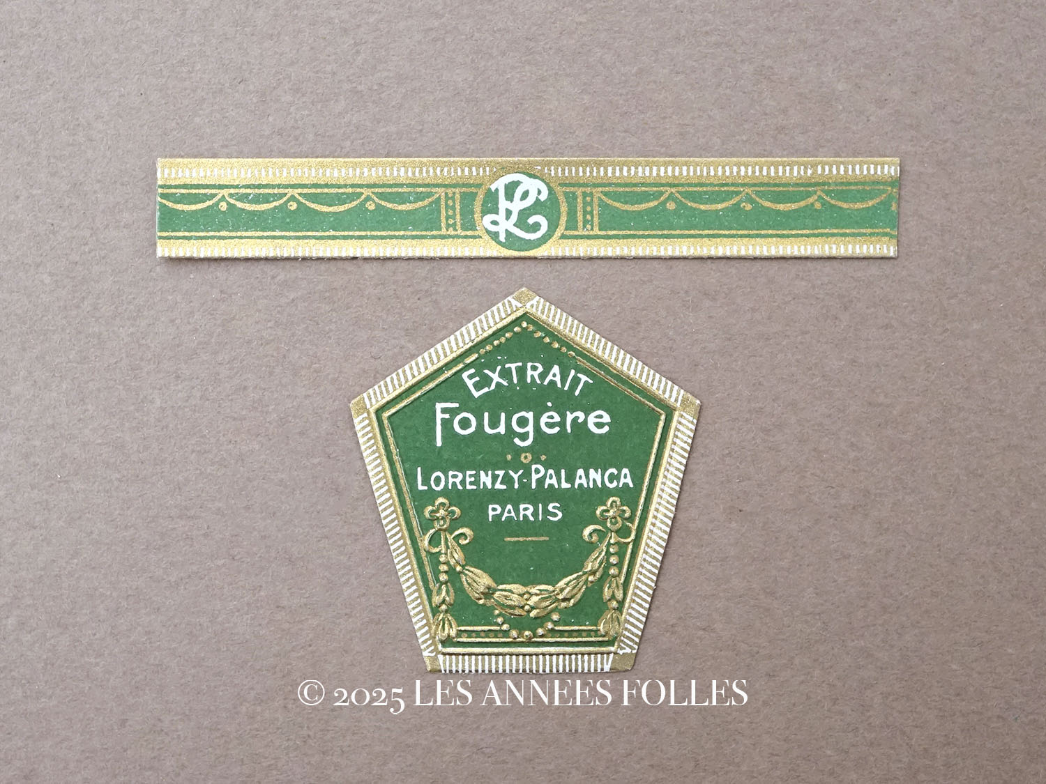 画像1: アンティーク パフュームラベル EXTRAIT FOUGERE - LORENZY PALANCA PARIS - (1)