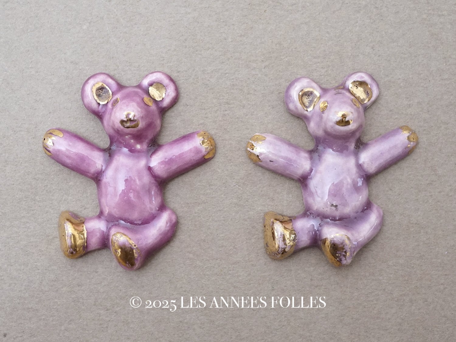 画像1: 【クリスマスセール2025対象外】アンティーク ベア モチーフ セラミック製 (1)