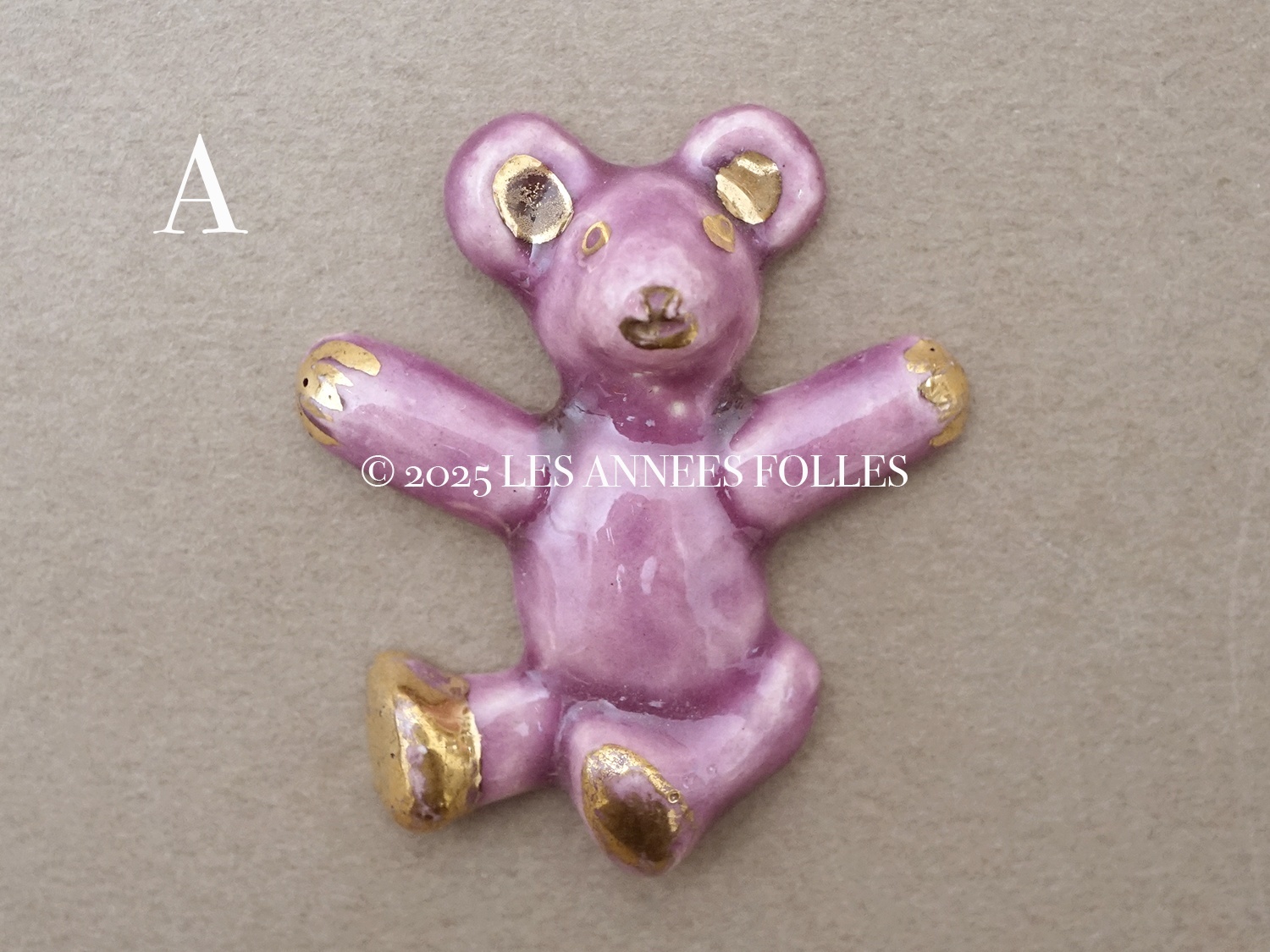 画像2: 【クリスマスセール2025対象外】アンティーク ベア モチーフ セラミック製 (2)