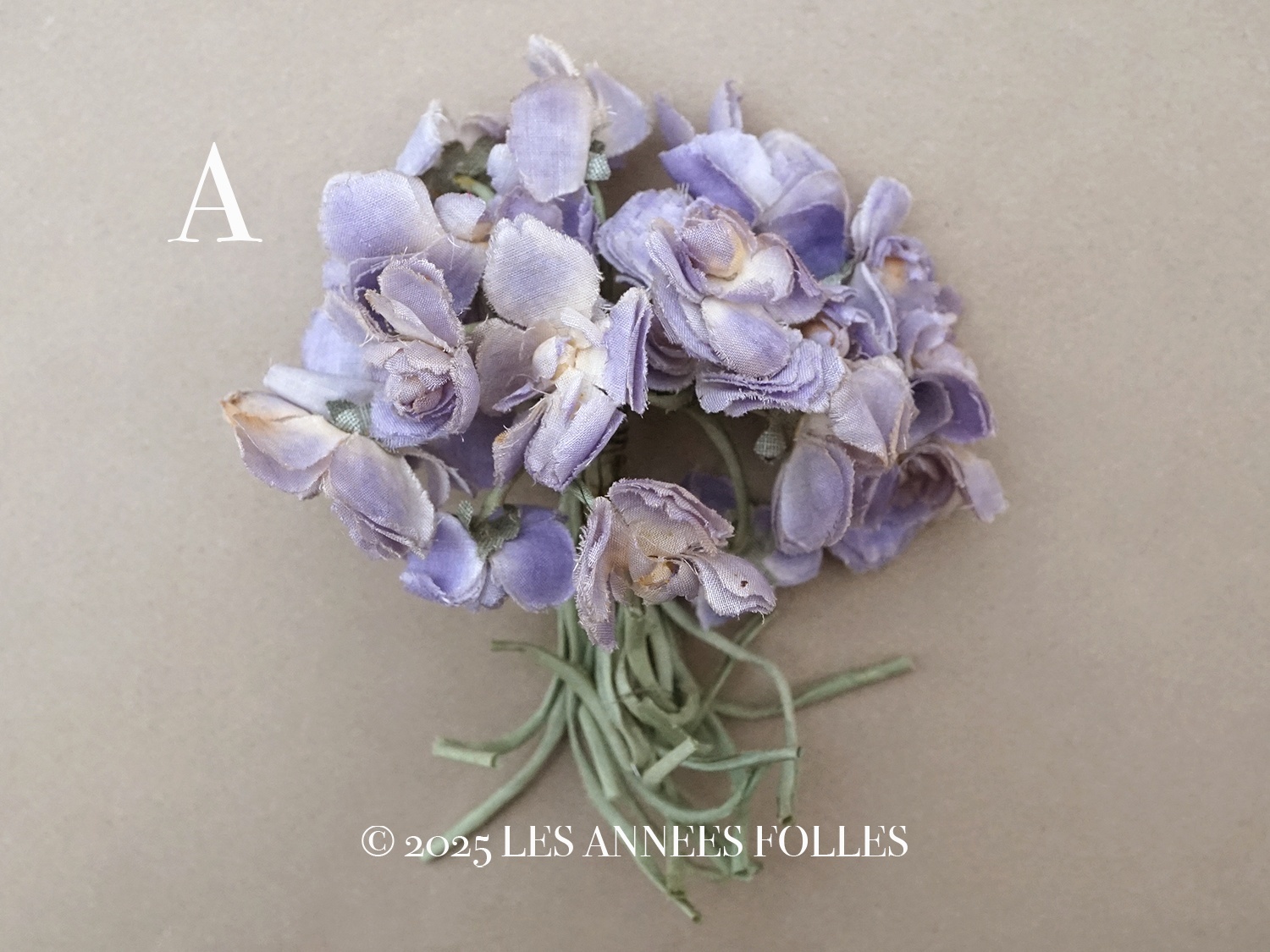 画像2: アンティーク 菫の布花 パルマ菫  (2)