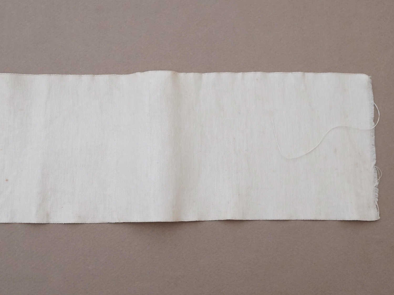 画像13: 18世紀 アンティーク シルクサテンのファブリック オフホワイト 205cm (13)