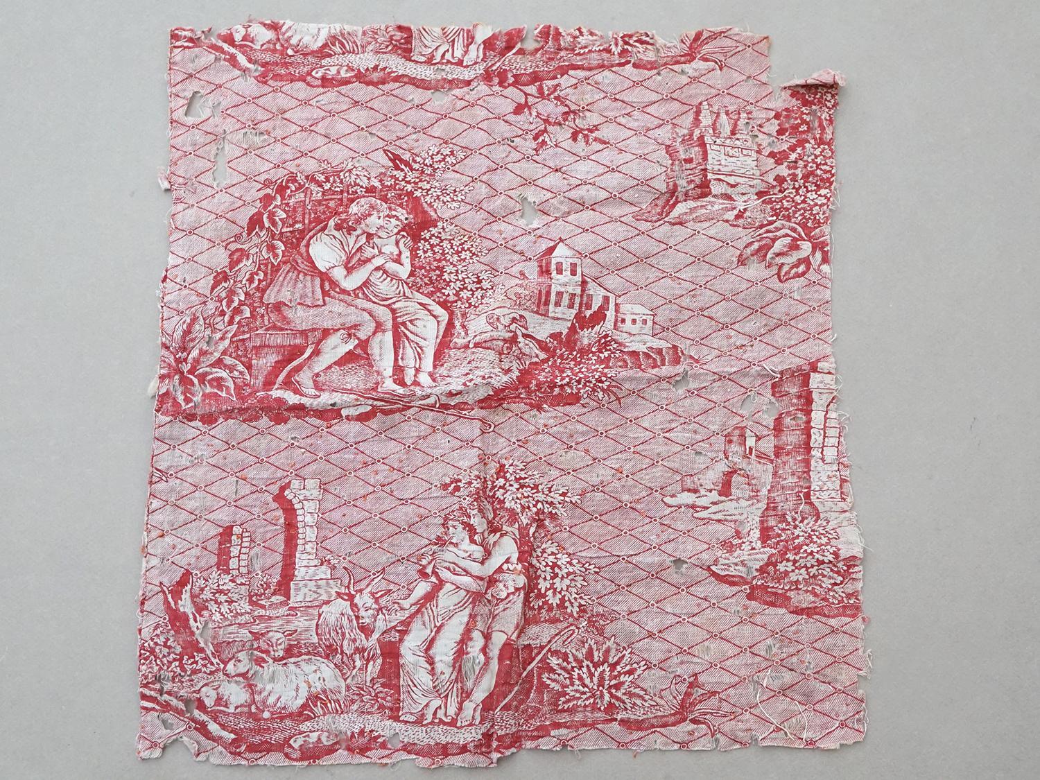 画像2: ＊蚤の市セット＊ アンティーク 18世紀のトワルドジュイのセット (2)