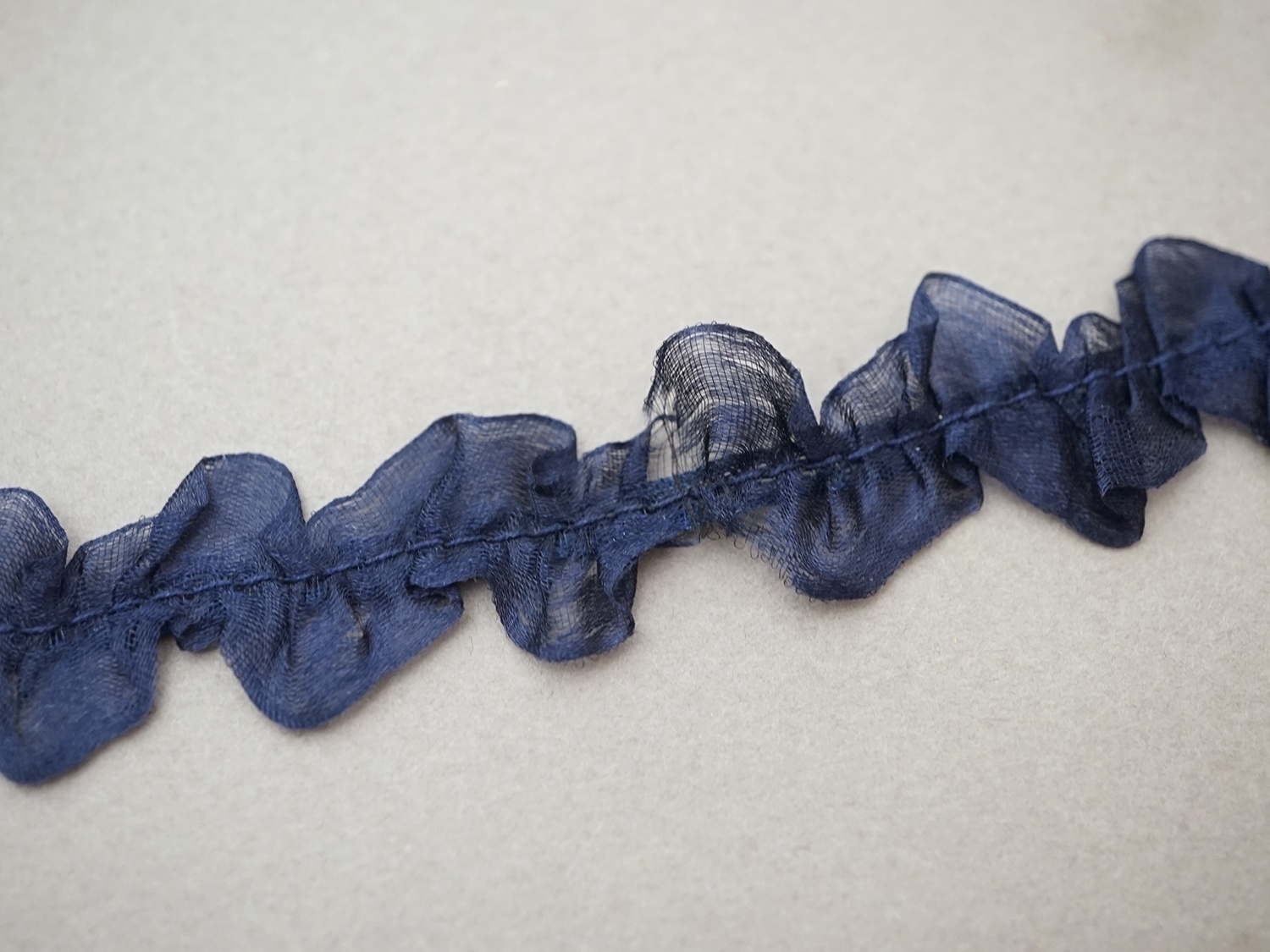 画像4: ＊蚤の市セット＊シルクシフォンのリボン 2.57m ダークブルー (4)