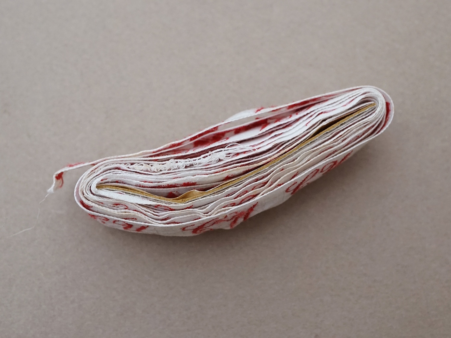 画像3: アンティーク 幅広 イニシャルテープ【CU】約3.7m ボルドー (3)