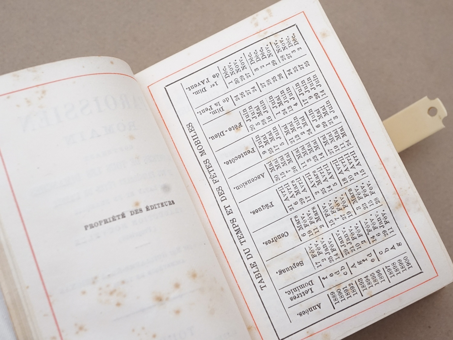 画像10: ＊蚤の市＊ 1889年 ミサ典書 クロス＆葡萄の木＆麦の穂 聖書  (10)