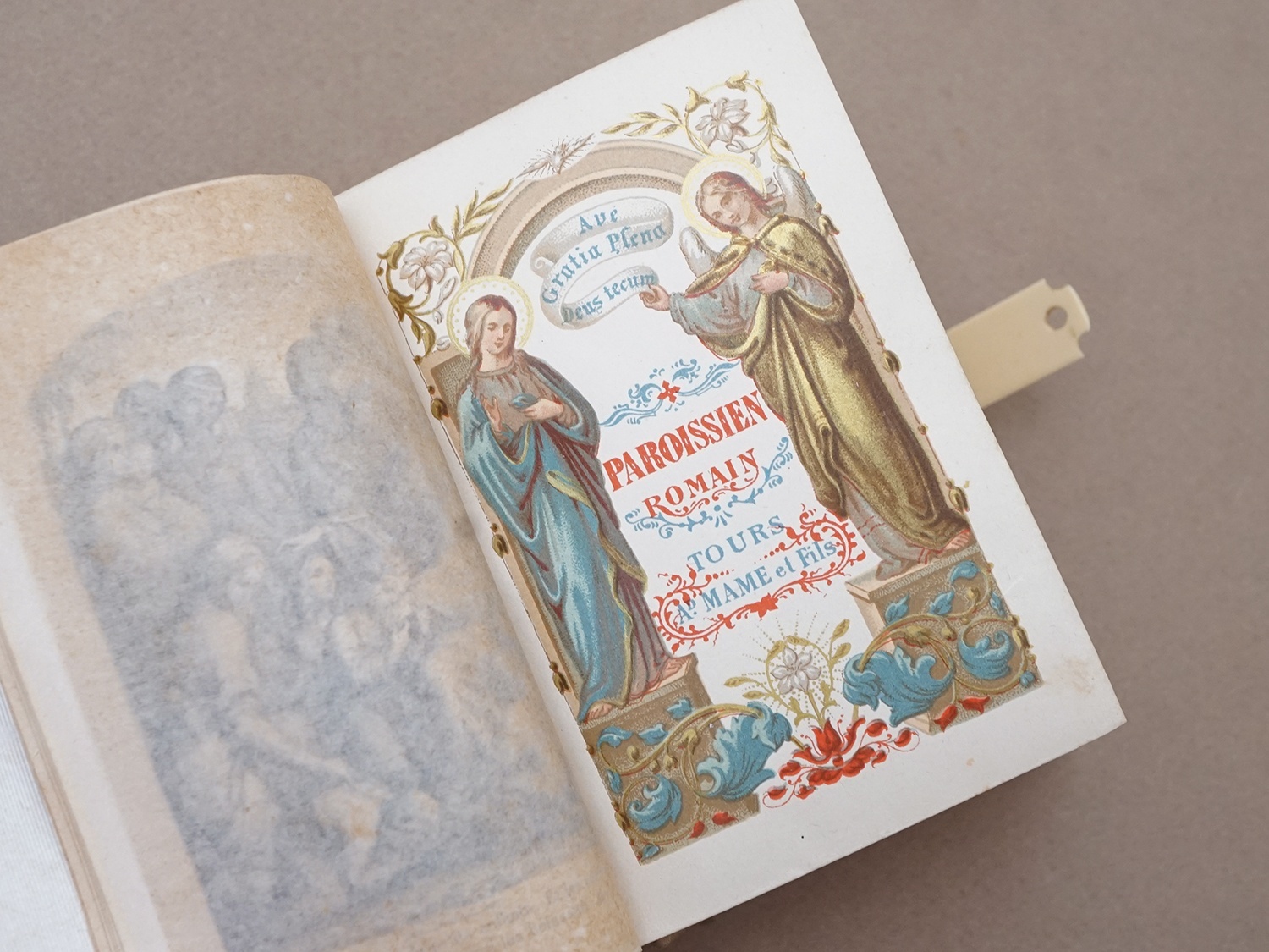 画像8: ＊蚤の市＊ 1889年 ミサ典書 クロス＆葡萄の木＆麦の穂 聖書  (8)