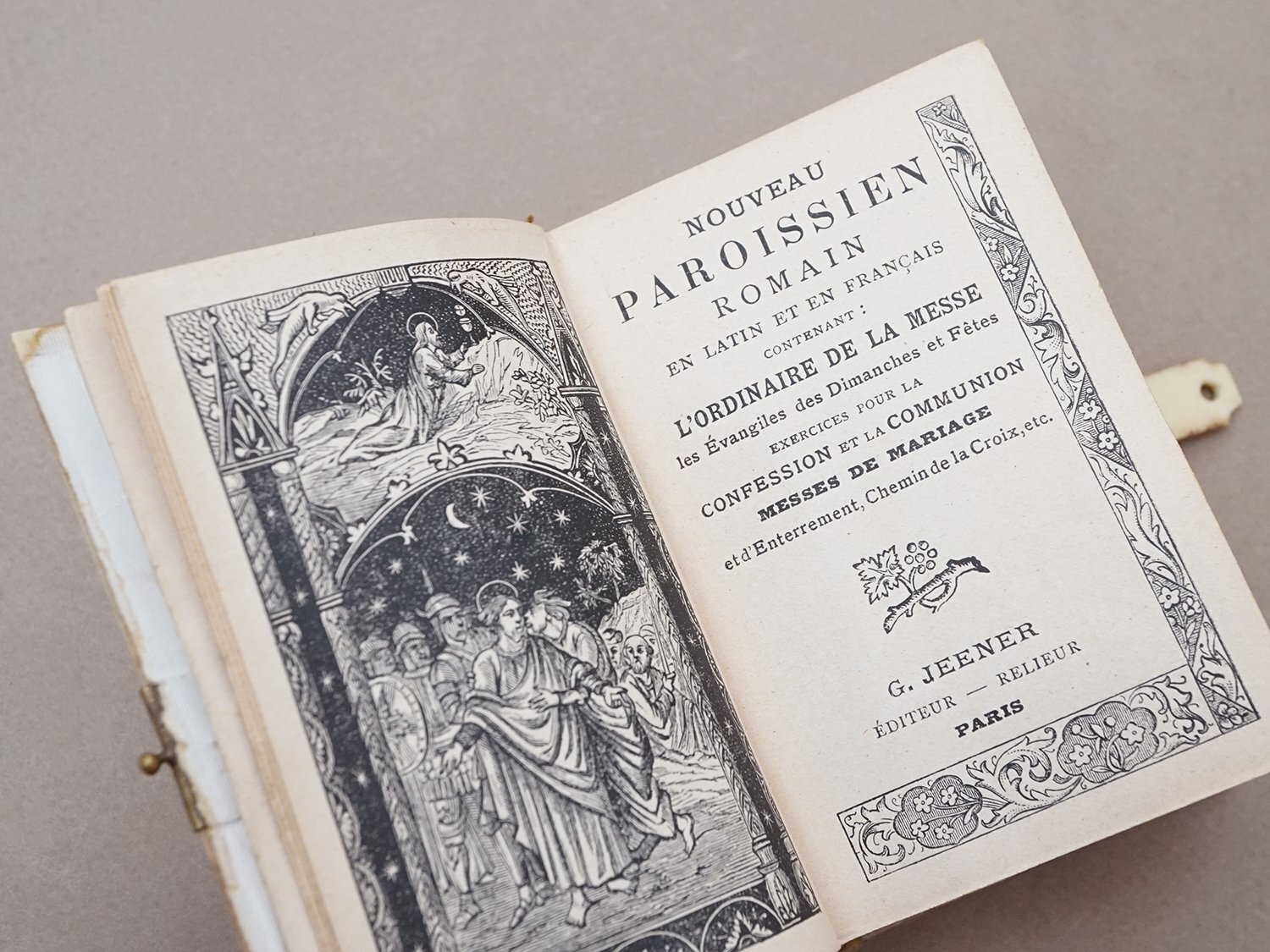 画像7: ＊蚤の市＊ 1906年 ミサ典書 クロス＆薔薇&鈴蘭の聖書  (7)