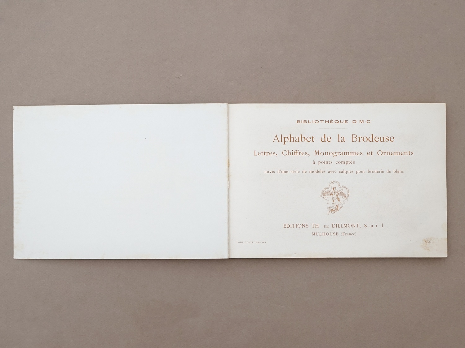 画像4: アンティーク DMC 刺繍図案帳 ALPHABET DE LA BRODEUSE - BIBLIOTHEQUE D.M.C - (4)