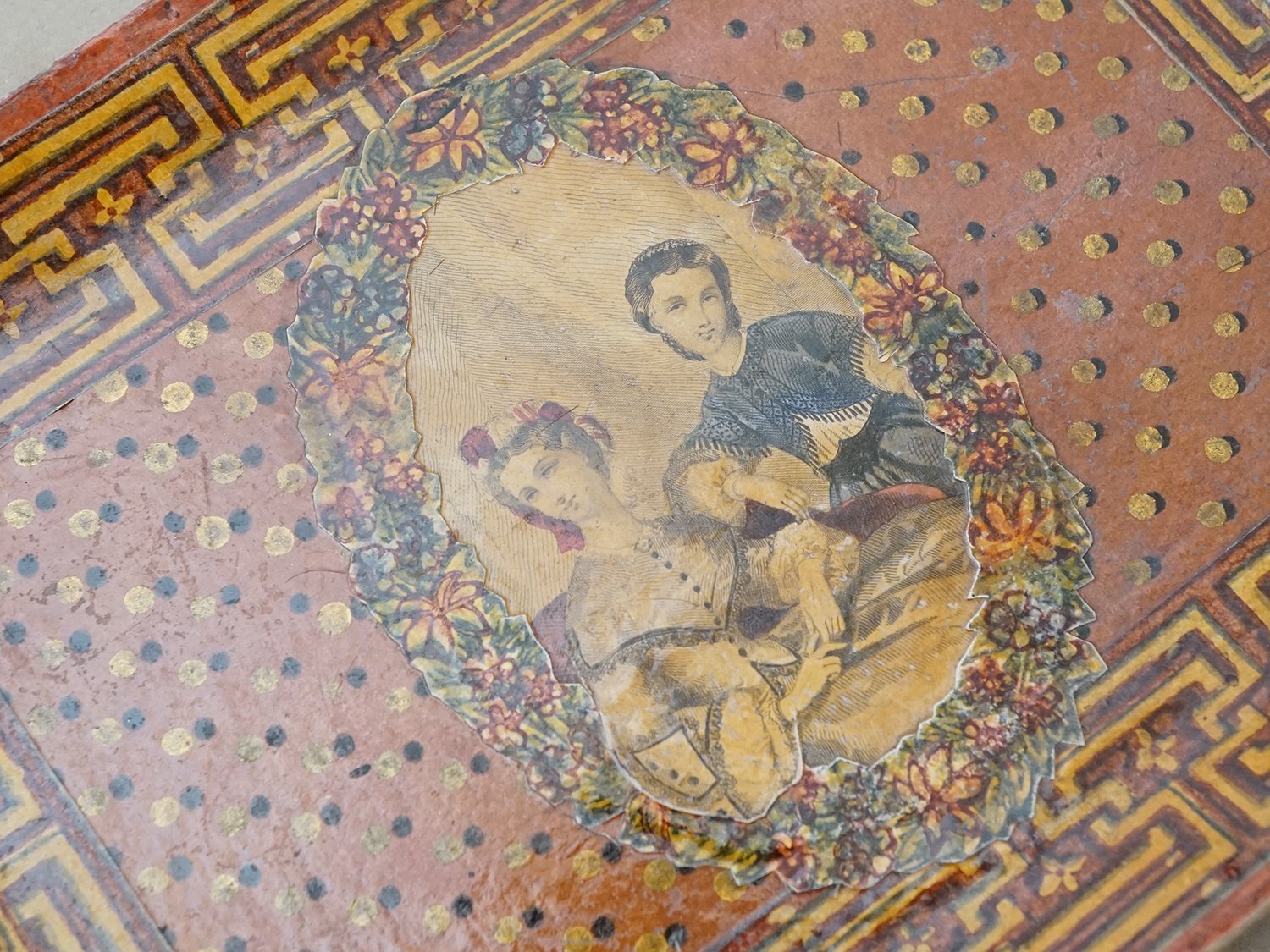 画像3: 19世紀 アンティーク ナポレオン3世 トレイ モード版画 (3)