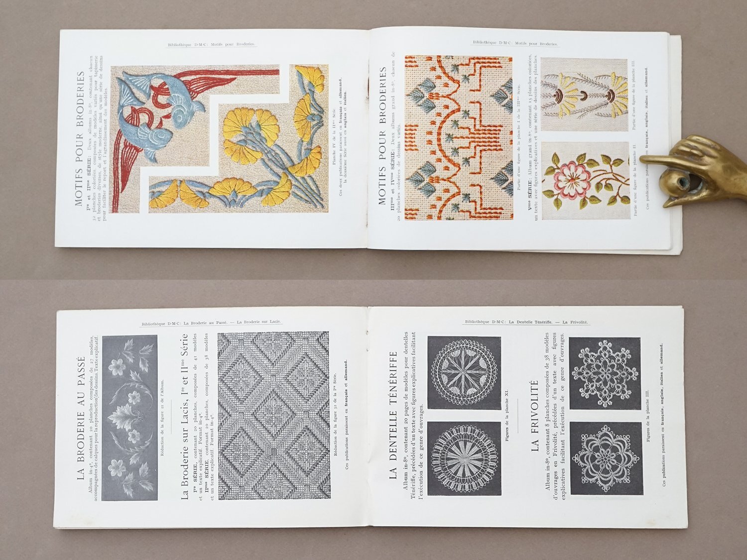 画像15: アンティーク DMC 刺繍図案帳 ALPHABET DE LA BRODEUSE - BIBLIOTHEQUE D.M.C - (15)