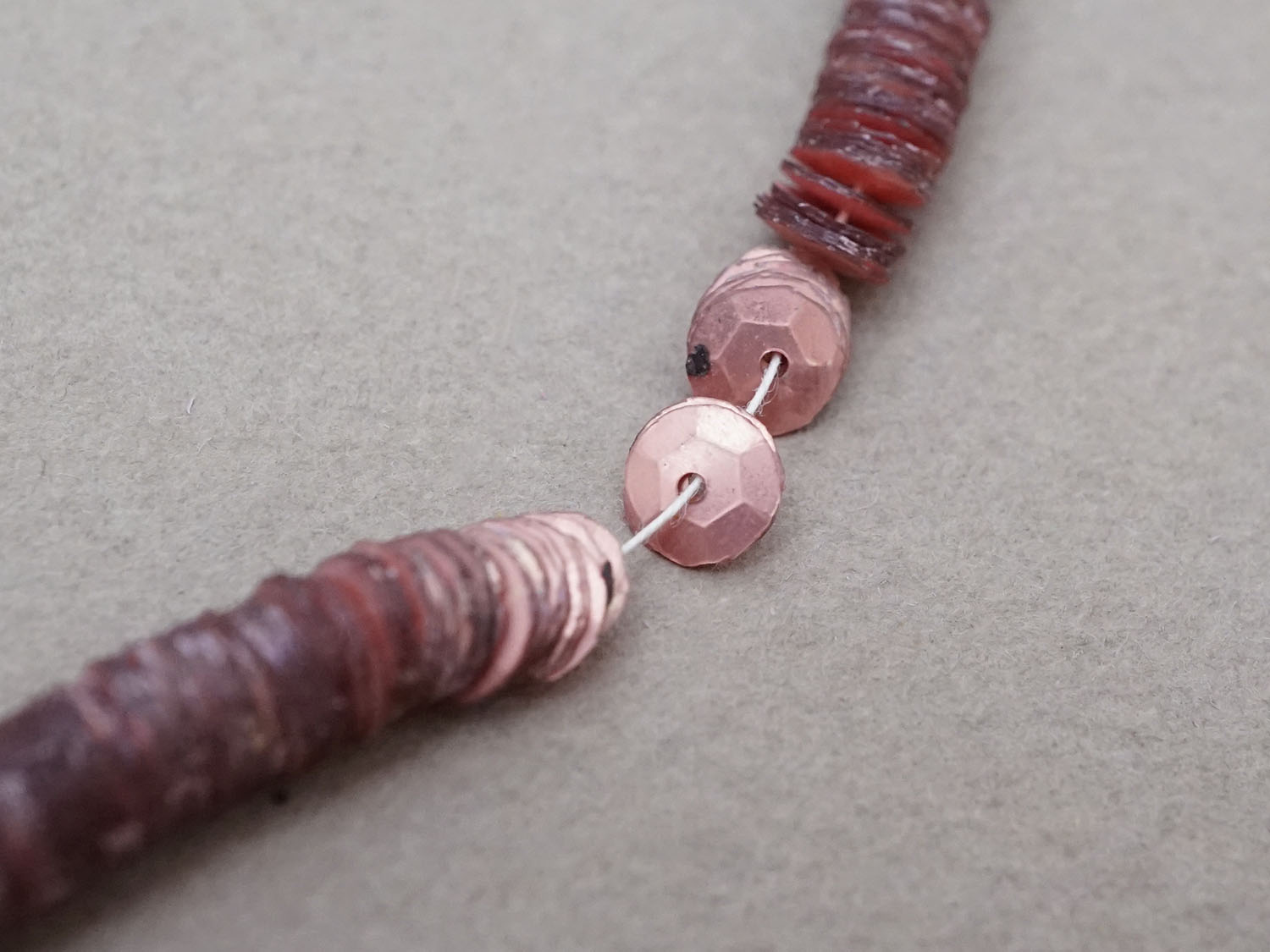 画像4: アンティーク ゼラチン製 スパンコール パウダーピンク 5mm (4)