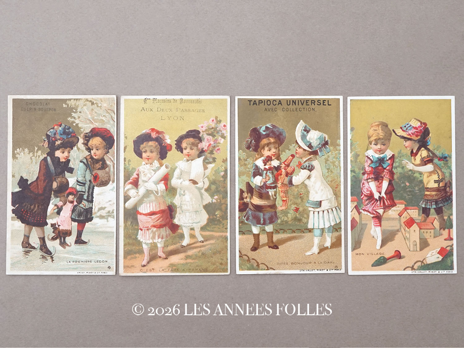 画像1: ＊蚤の市セット＊アンティーク クロモ 4点セット (1)