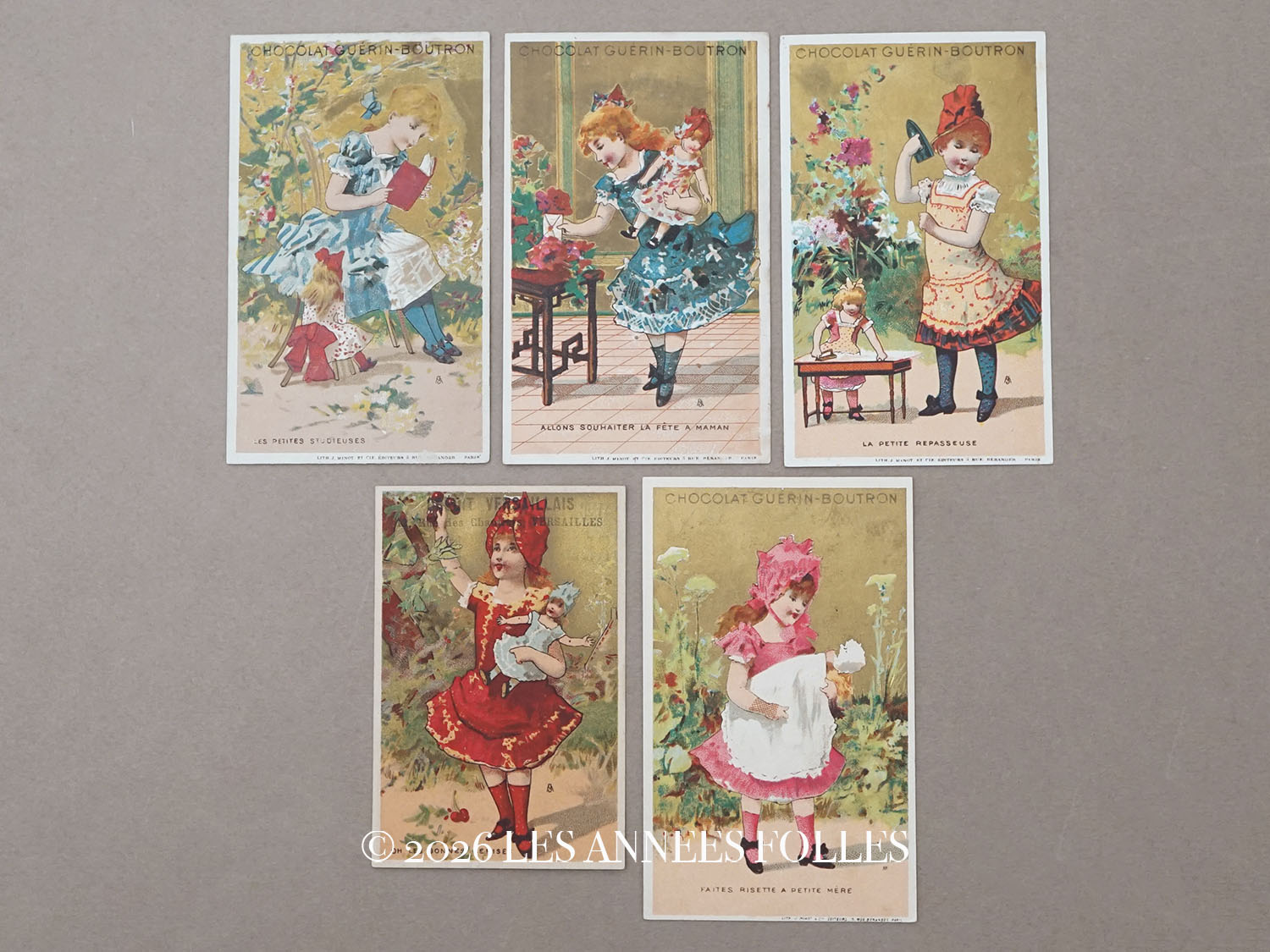 画像1: ＊蚤の市セット＊アンティーク クロモ 5点セット (1)