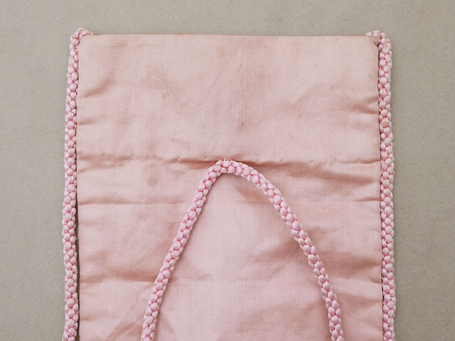 画像7: アンティーク ロココモチーフ付 シルク製 お菓子袋 オモニエール オールドローズ  (7)