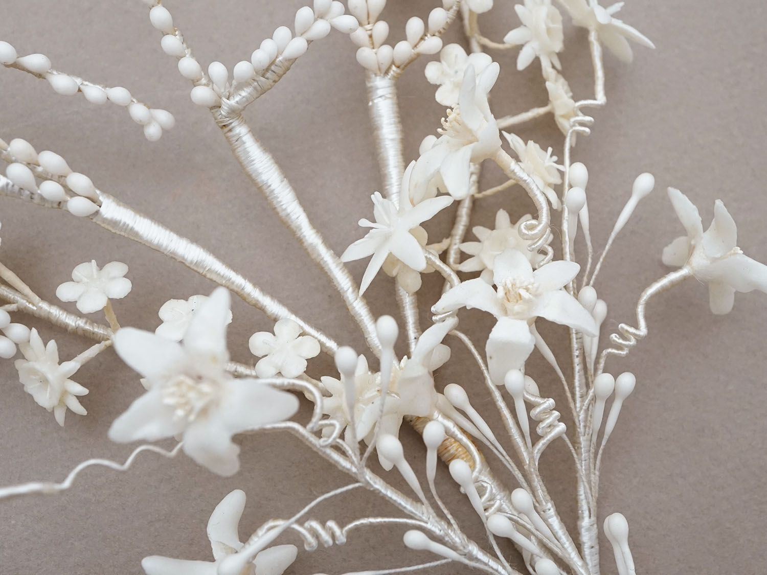 画像7: アンティーク ワックスフラワーのブーケ イニシャル  [ MLB ]  結婚式 ウェディング (7)