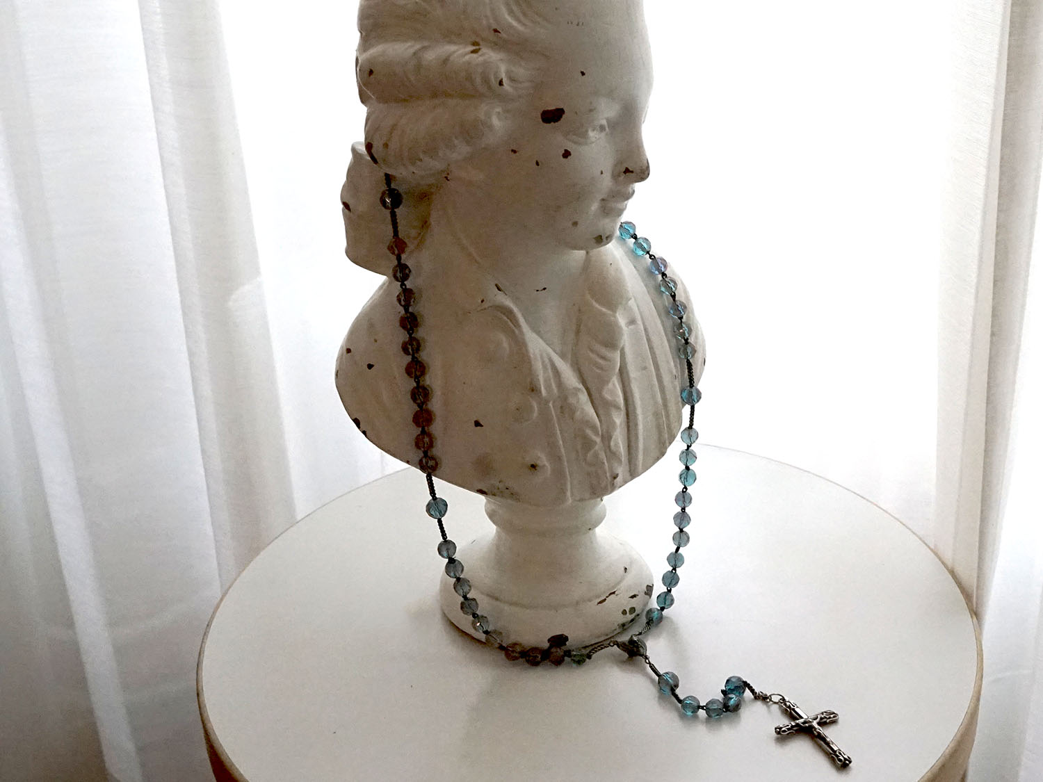 画像14: 【セール対象外】【クーポン対象外】アンティーク サフィレットのロザリオ シルバー製 (14)