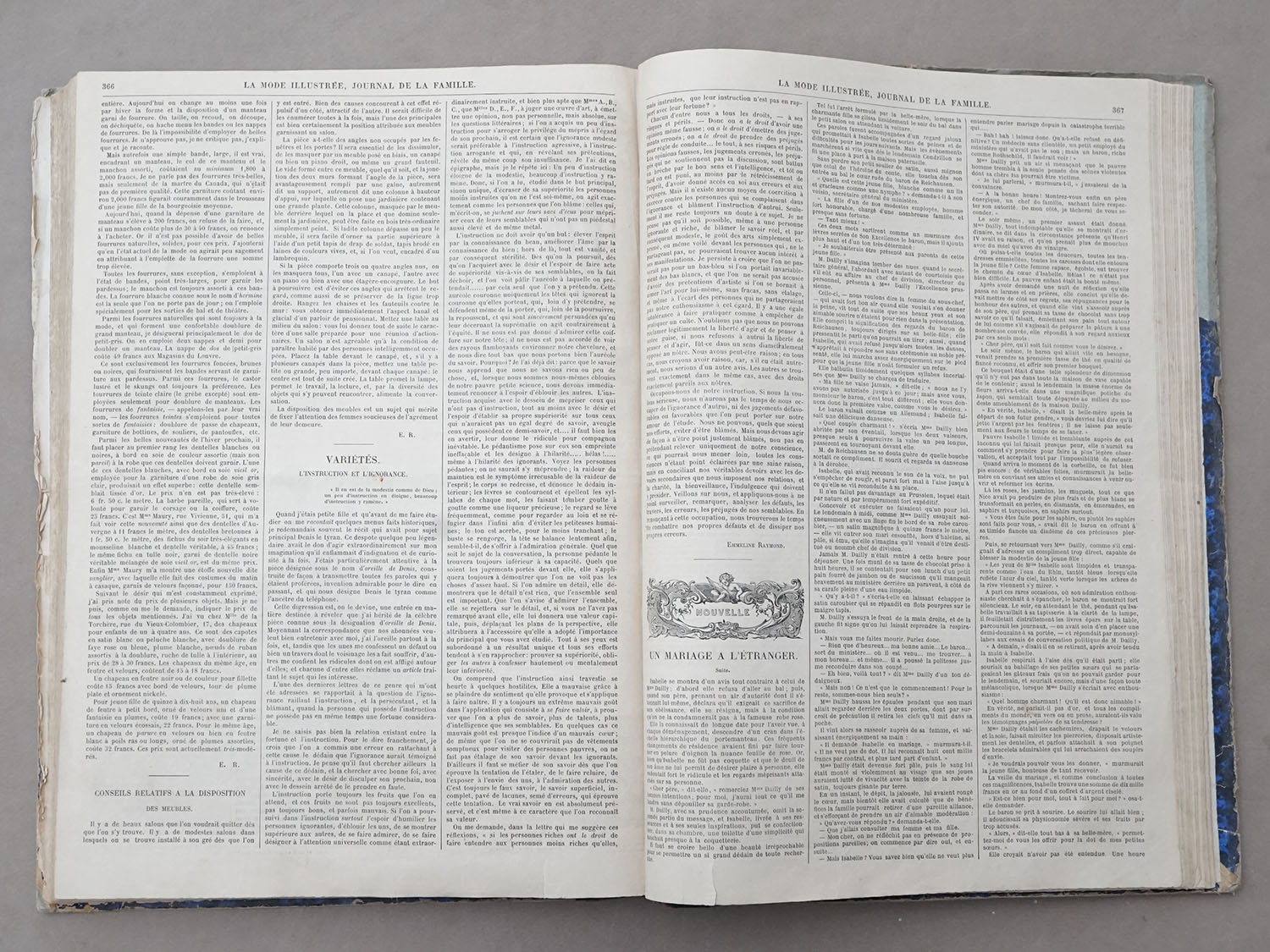 画像14: ＊蚤の市＊1878年 アンティーク 本 モード新聞 1年分 ファッションプレートブック LA MODE ILLUSTREE (14)