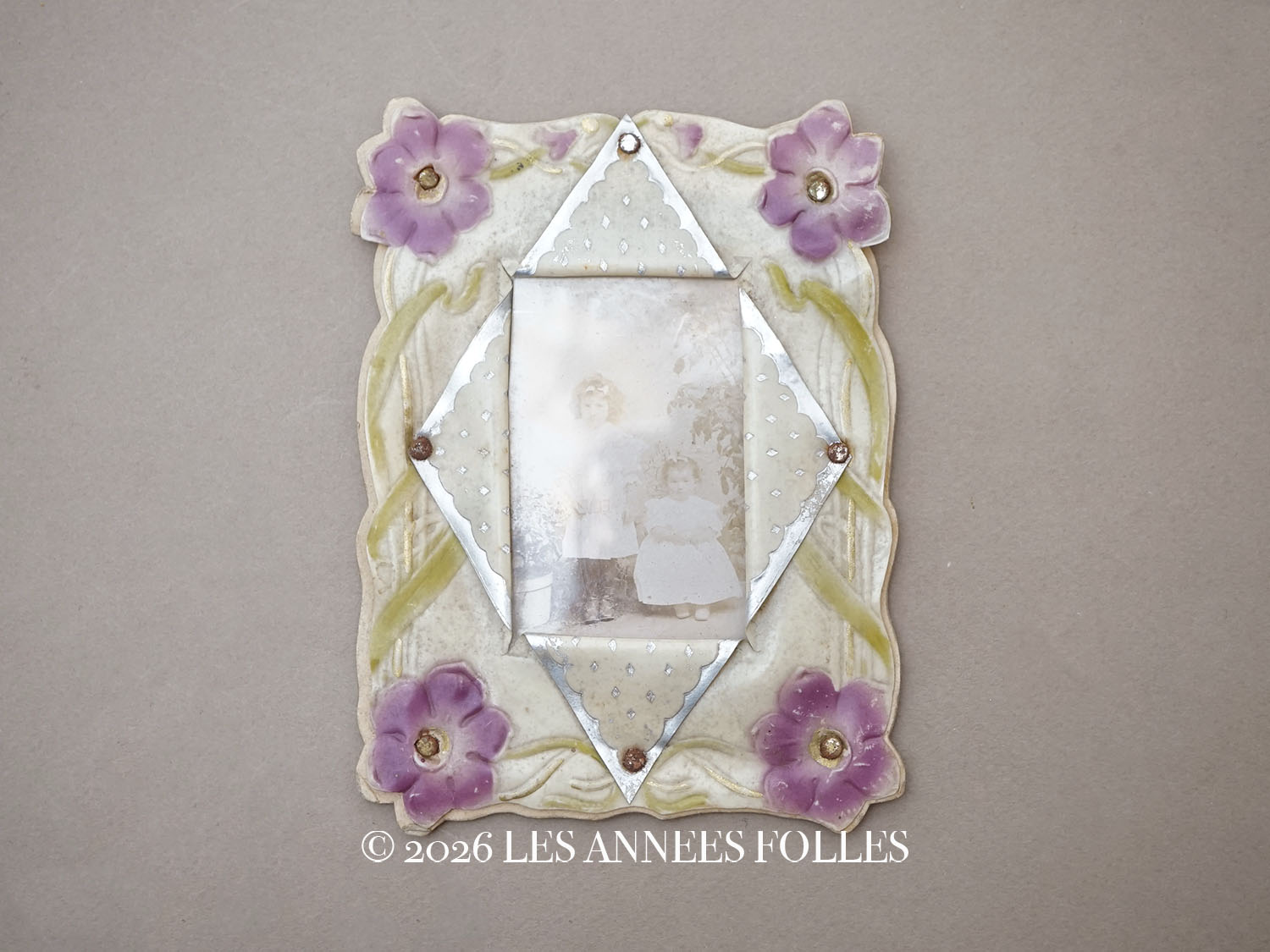 画像1: ＊蚤の市＊ セルロイドのフォトフレーム  (1)