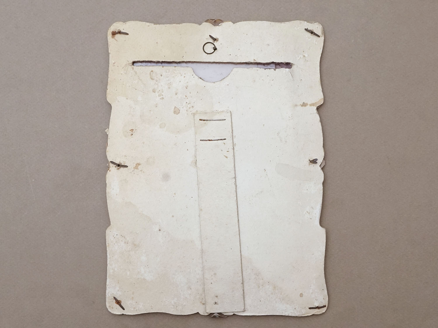 画像4: アンティーク セルロイドのフォトフレーム ミルキーピンク 花模様 (4)