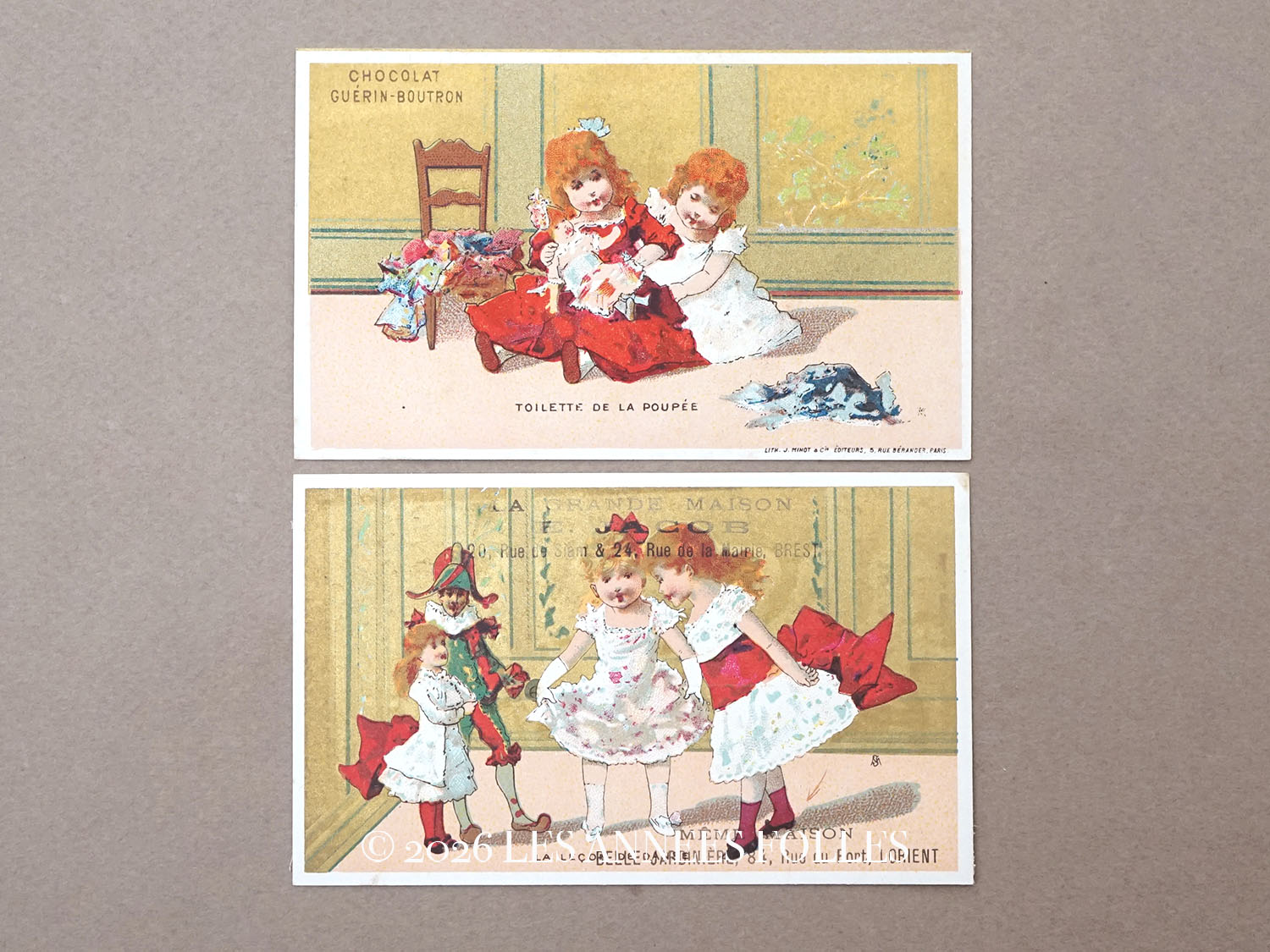 画像1: ＊蚤の市セット＊アンティーク クロモ 2点セット (1)