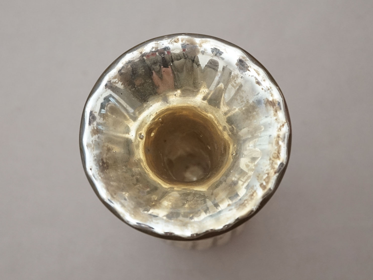 画像12: アンティーク マーキュリーグラスのフラワーベース 花瓶 (12)