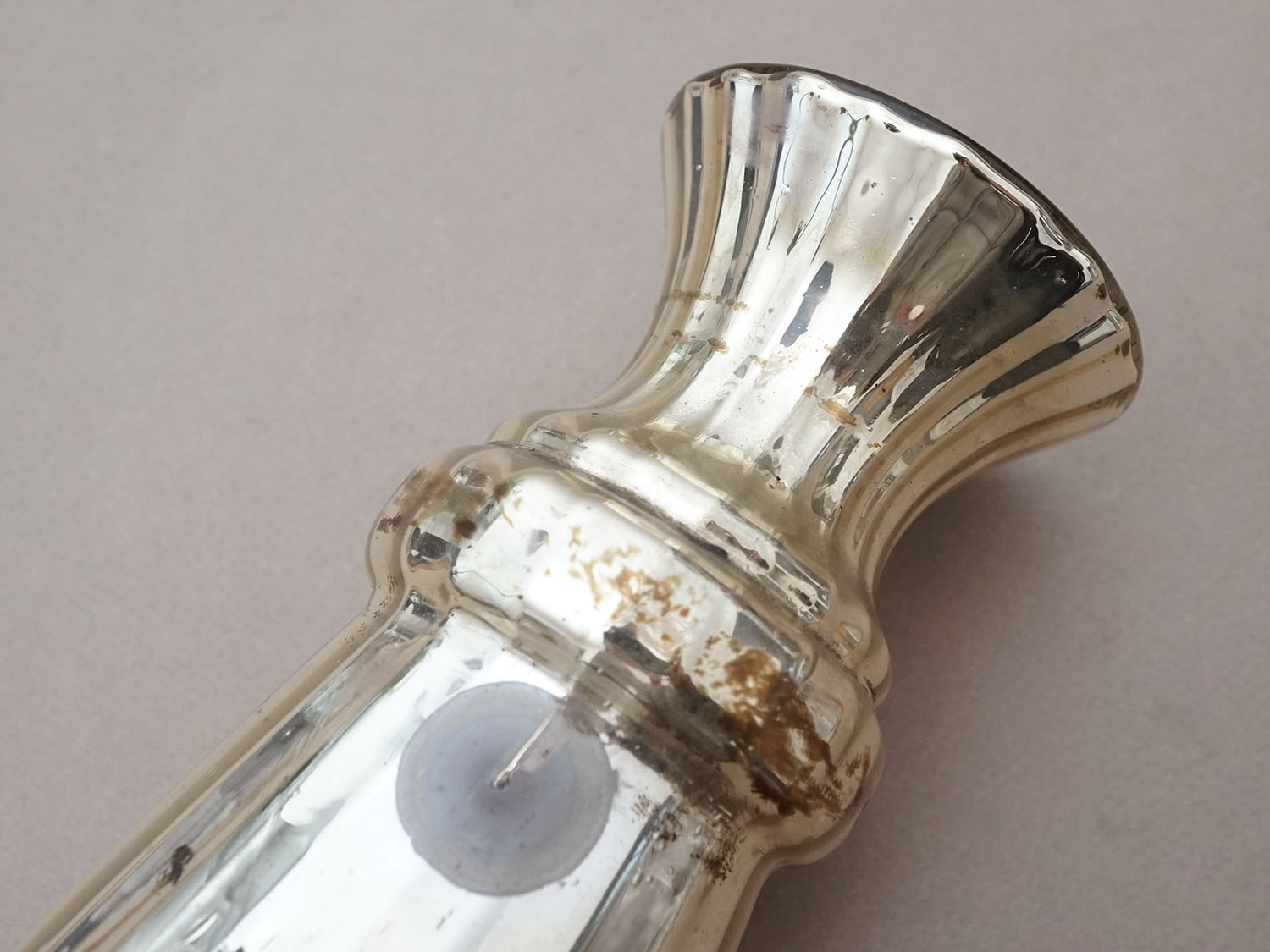 画像7: アンティーク マーキュリーグラスのフラワーベース 花瓶 (7)