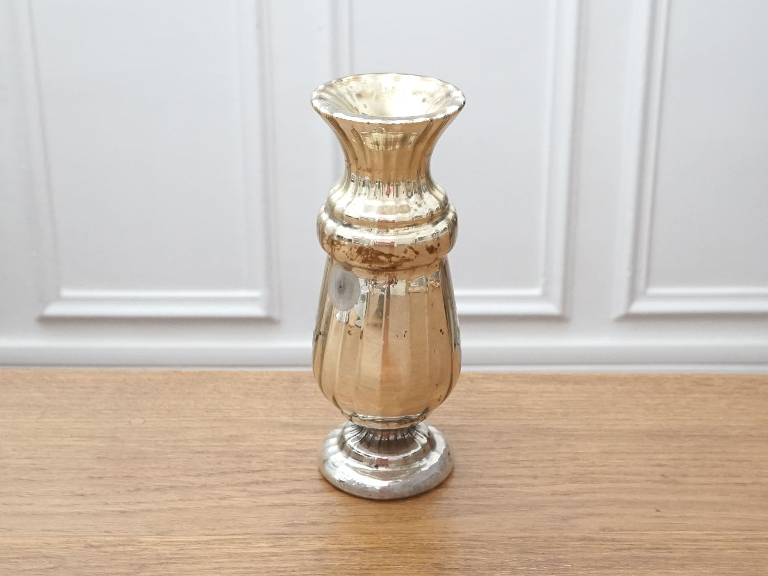 画像2: アンティーク マーキュリーグラスのフラワーベース 花瓶 (2)