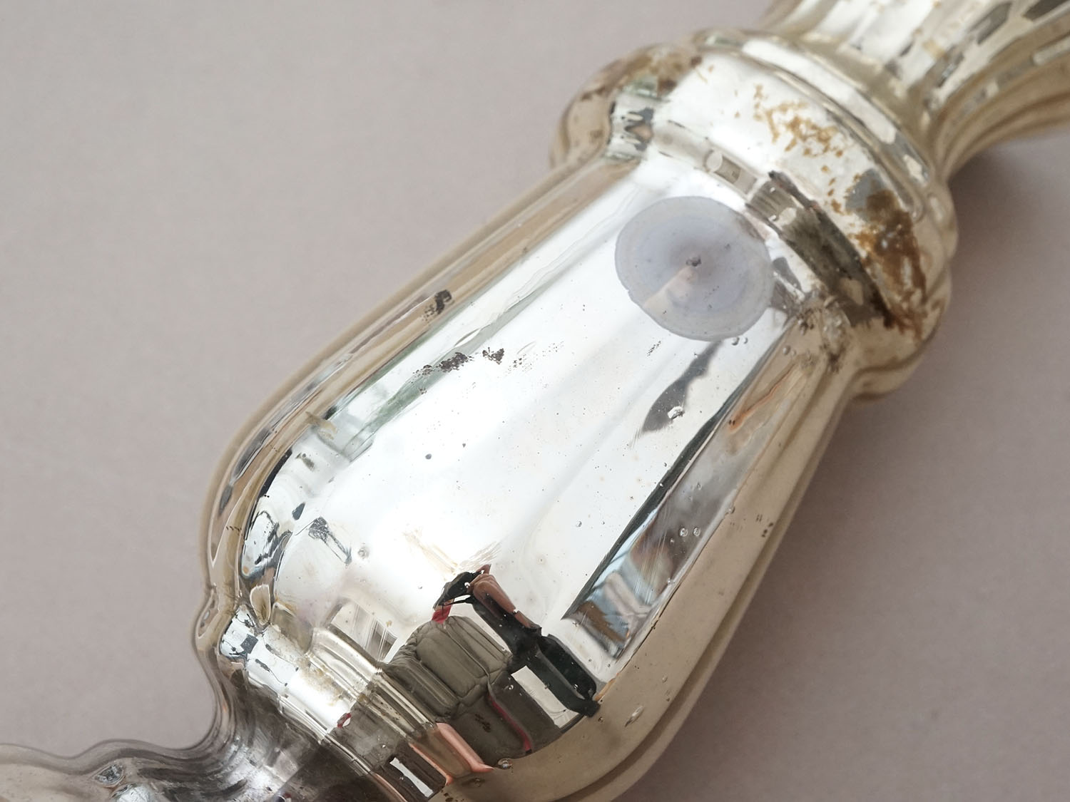 画像8: アンティーク マーキュリーグラスのフラワーベース 花瓶 (8)