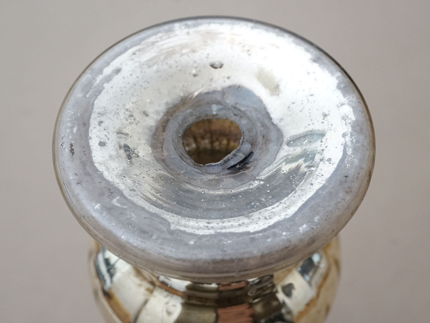 画像9: アンティーク マーキュリーグラスのフラワーベース 花瓶 (9)