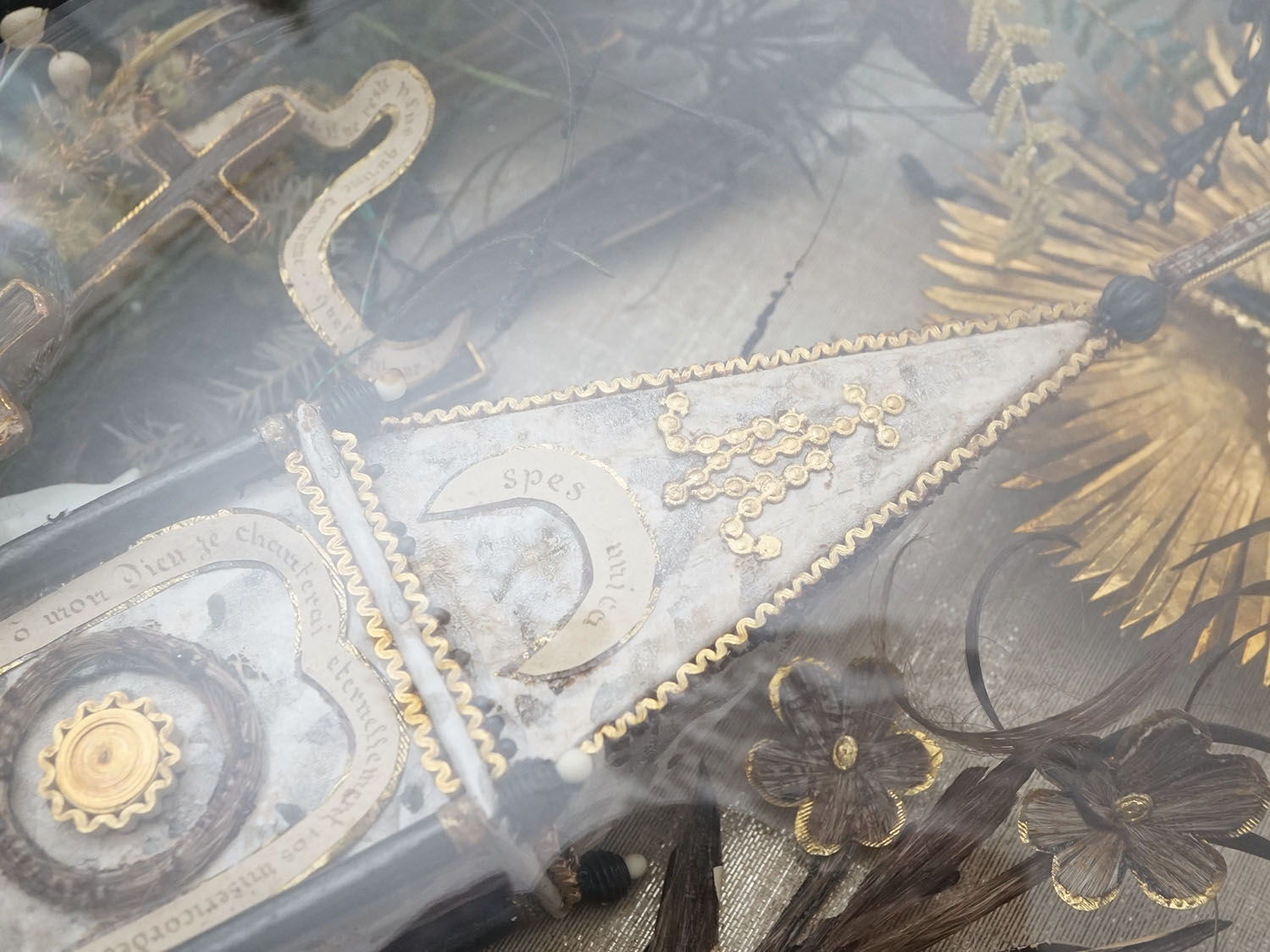 画像12: 19世紀 アンティーク ルリケール 大きなガラスドーム 遺物 44.6×35cm (12)