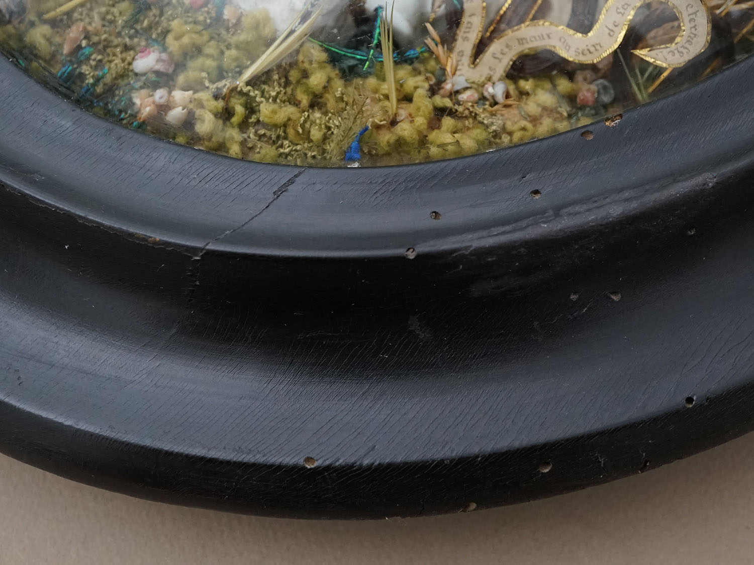 画像15: 19世紀 アンティーク ルリケール 大きなガラスドーム 遺物 44.6×35cm (15)