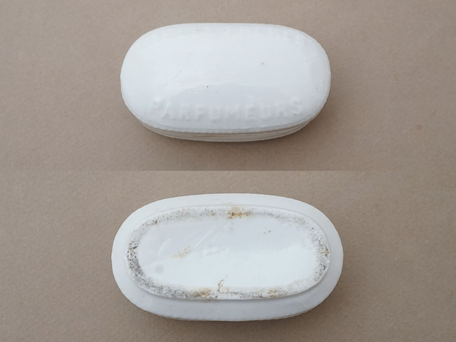 画像3:  アンティーク GELLE FRERES 歯磨き粉ケース セラミック製 - GELLE FRERES PARIS - (3)