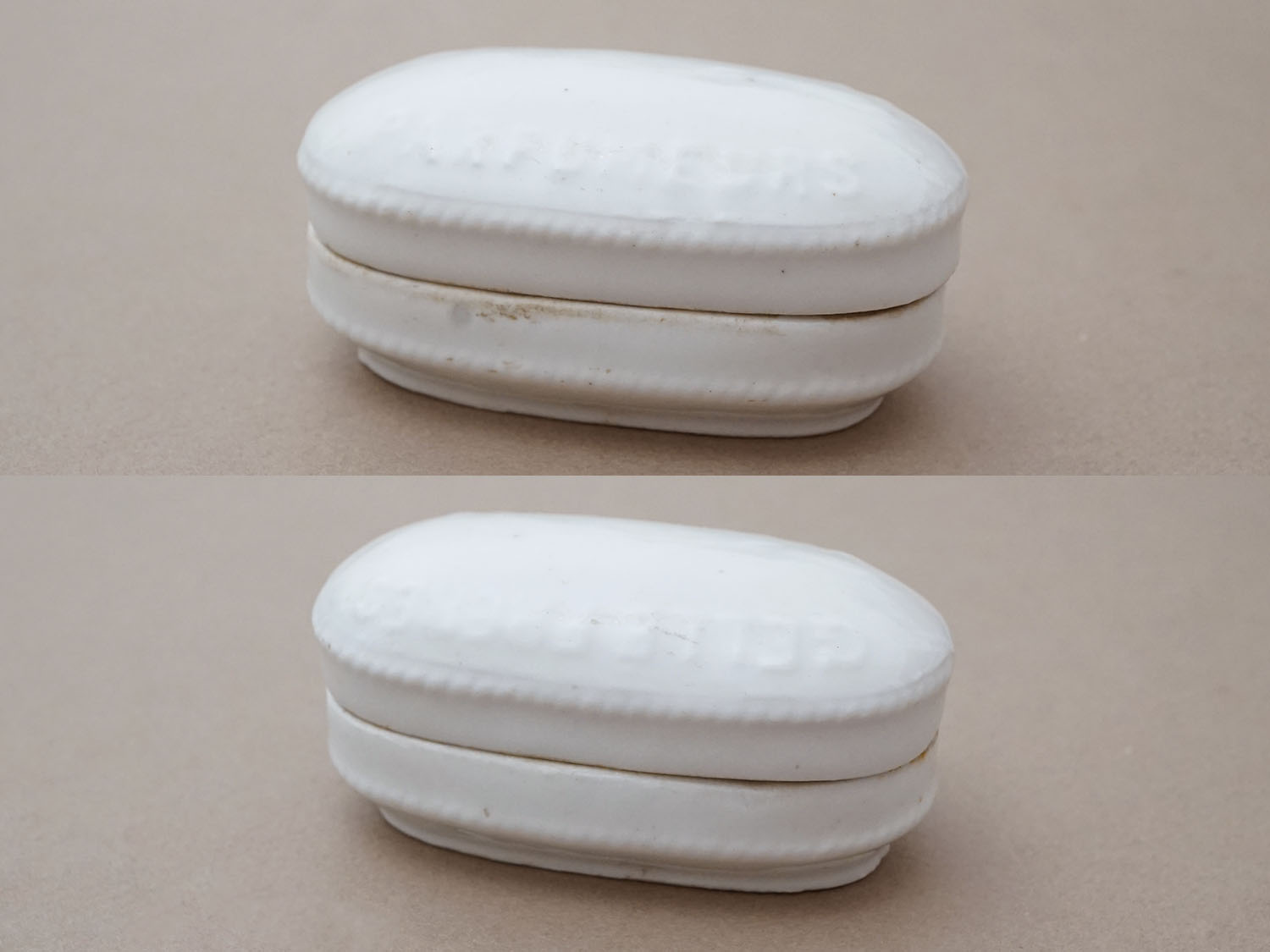 画像4:  アンティーク GELLE FRERES 歯磨き粉ケース セラミック製 - GELLE FRERES PARIS - (4)