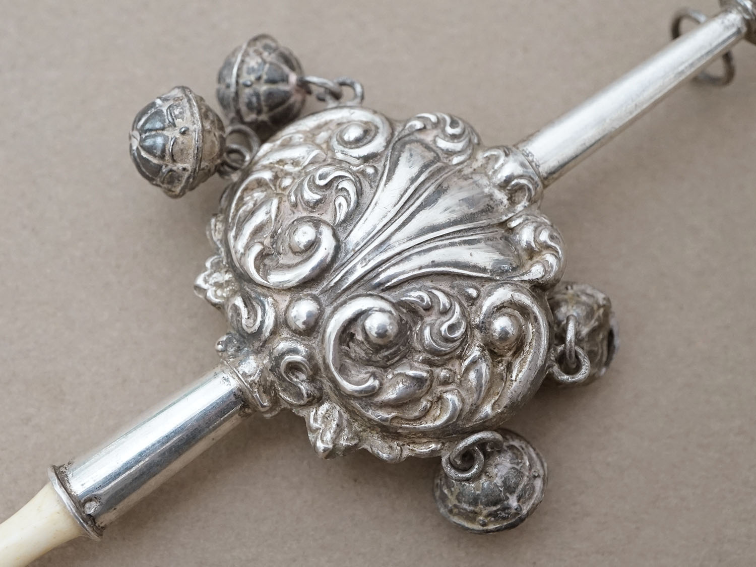 画像5: ＊蚤の市＊19世紀 ナポレオン3世時代 アンティーク ラトル シルバー製 (5)