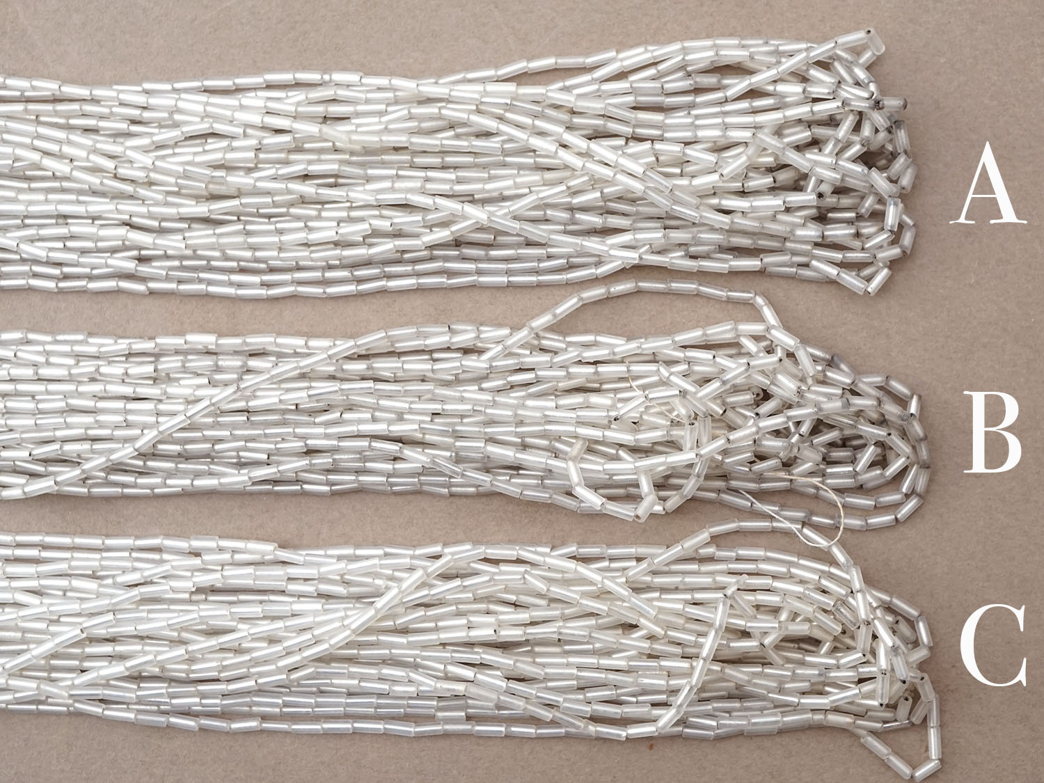 画像6: アンティーク ガラスビーズ 半透明＆シルバー ガラス製 5×2mm 31〜38g (6)