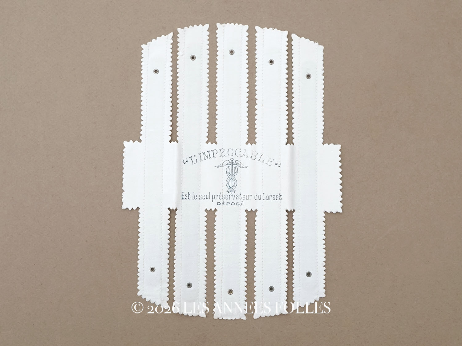 画像1: 未使用 新品同様 1900年代 アンティーク コルセットのパーツ (1)