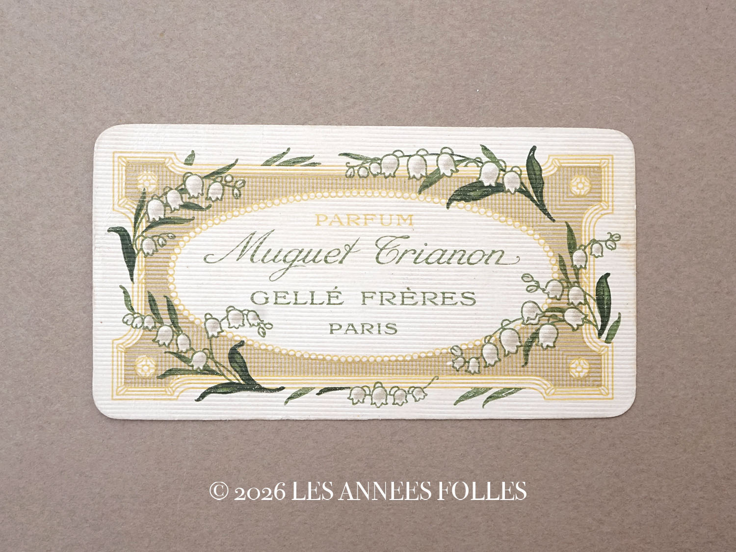 画像1: 1910年 アンティーク 鈴蘭のパフュームカード MUGUET TRIANON - GELLE FRERES PARIS - (1)