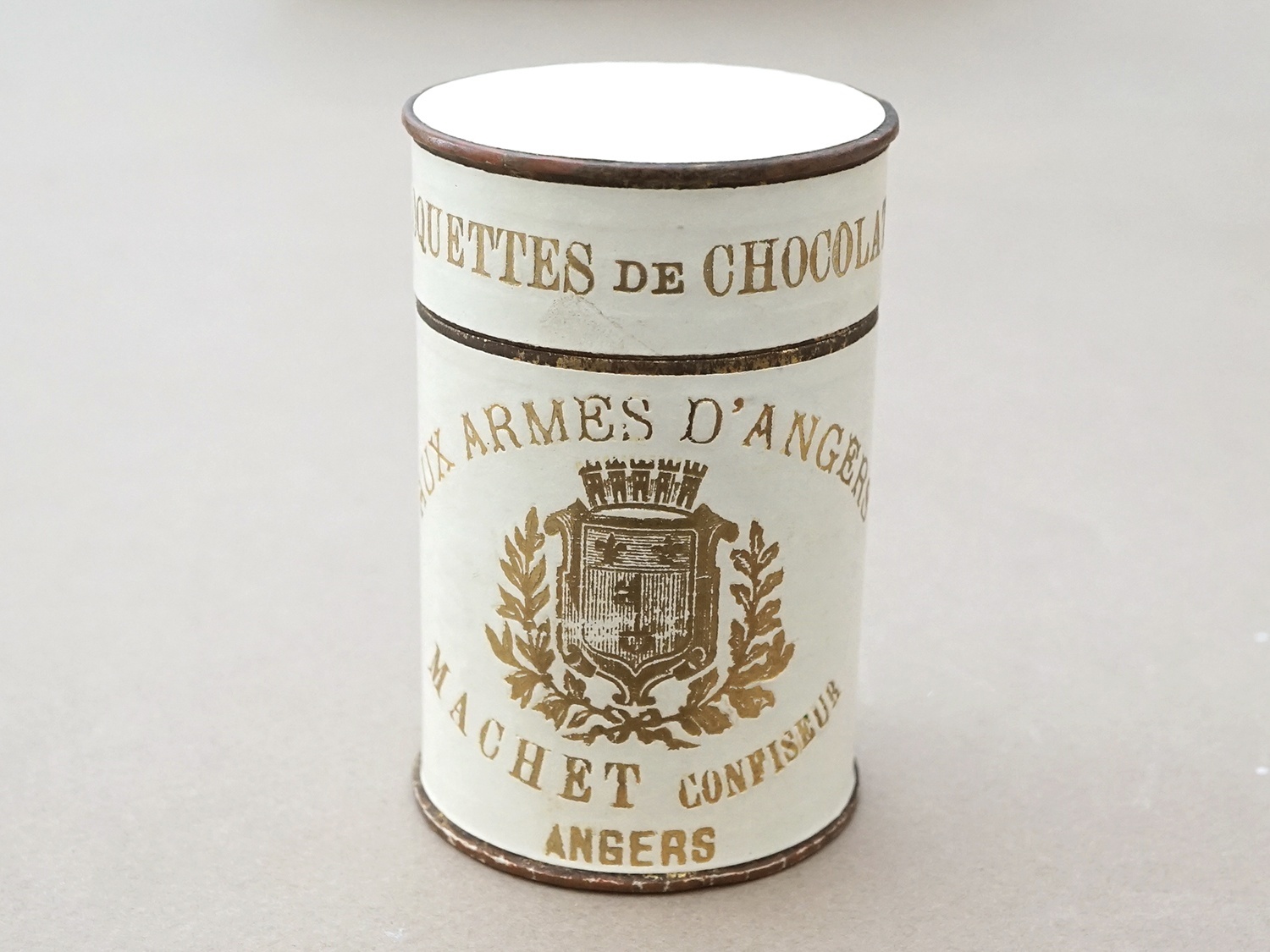 画像2: アンティーク お菓子箱 チョコレートボックス CROQUETTES DE CHOCOLAT - MACHET CONFISEUR ANGERS - (2)