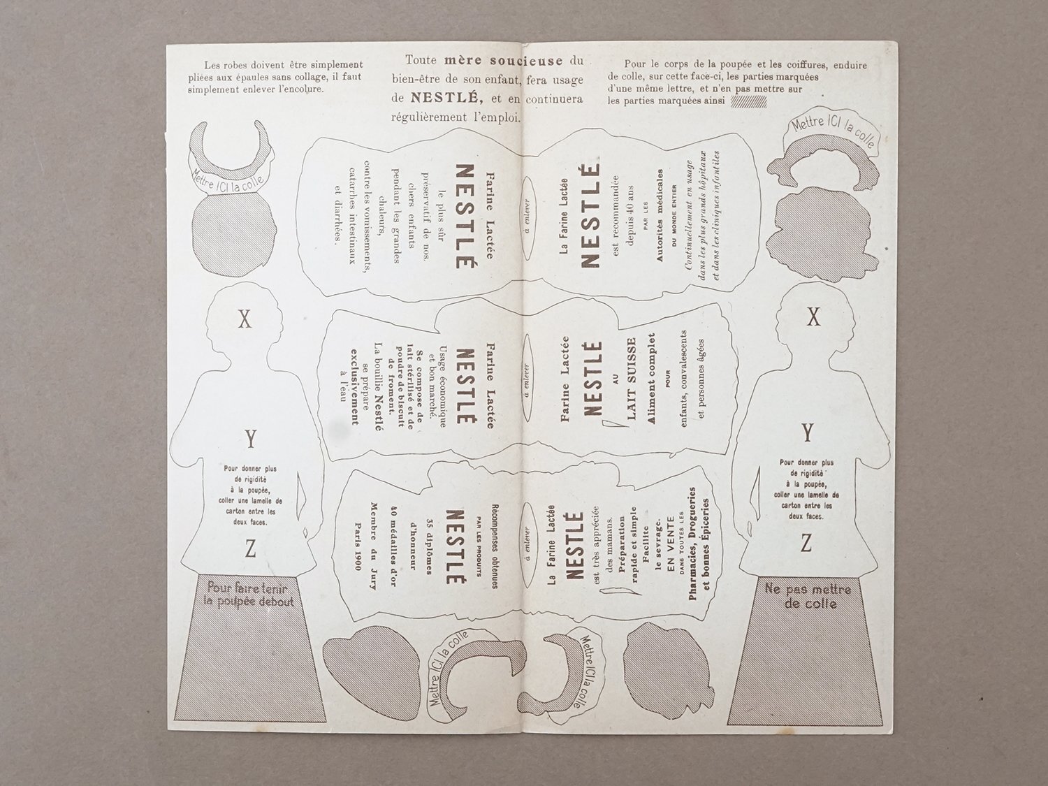 画像2: アンティーク クロモシート 着せ替え人形セット - NESTLE - (2)