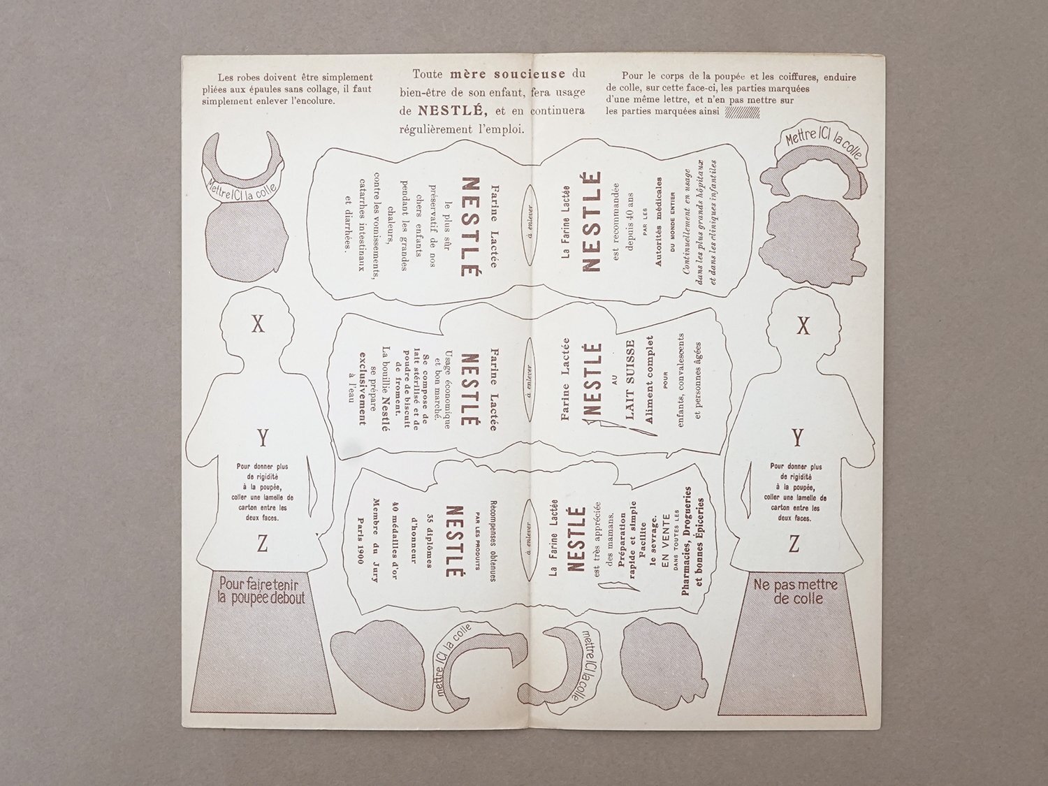 画像2: アンティーク クロモシート 着せ替え人形セット - NESTLE - (2)