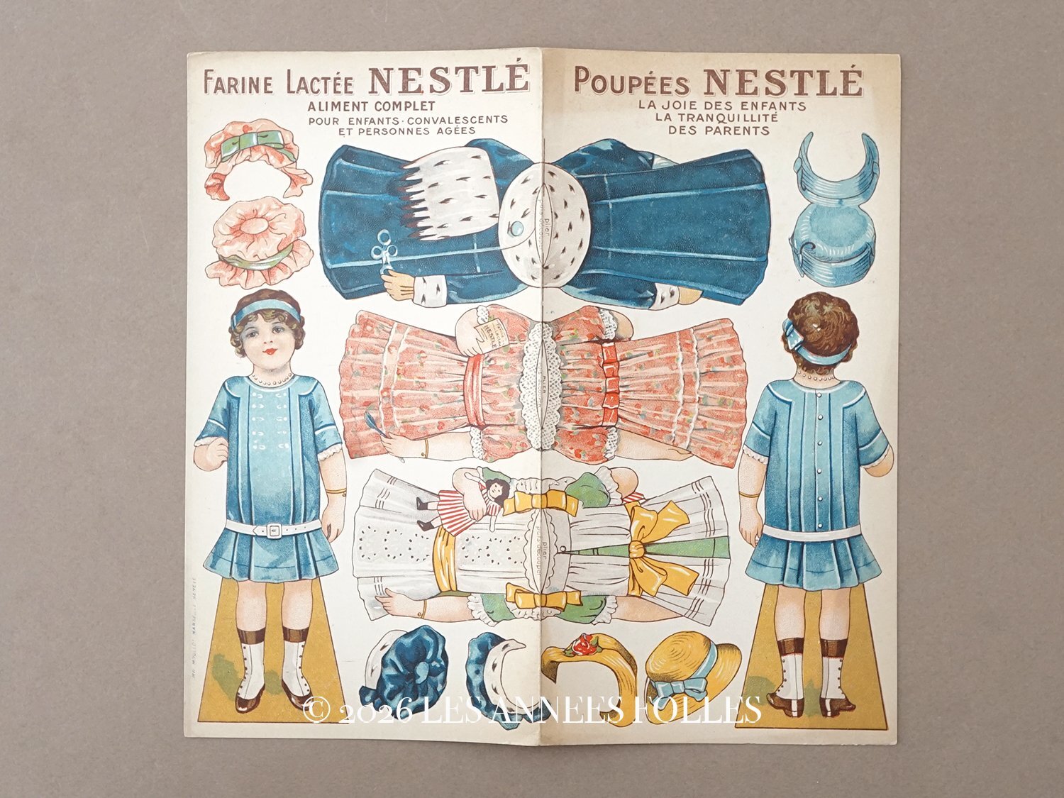 画像1: アンティーク クロモシート 着せ替え人形セット - NESTLE - (1)